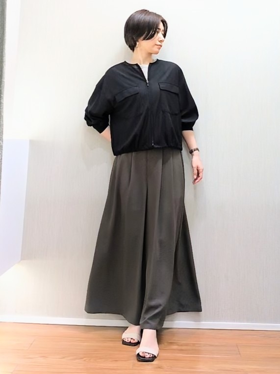 ミズタさんの「UNTITLED｜【古畑星夏さん着用/洗える】シアーブルゾン」を使ったコーディネート