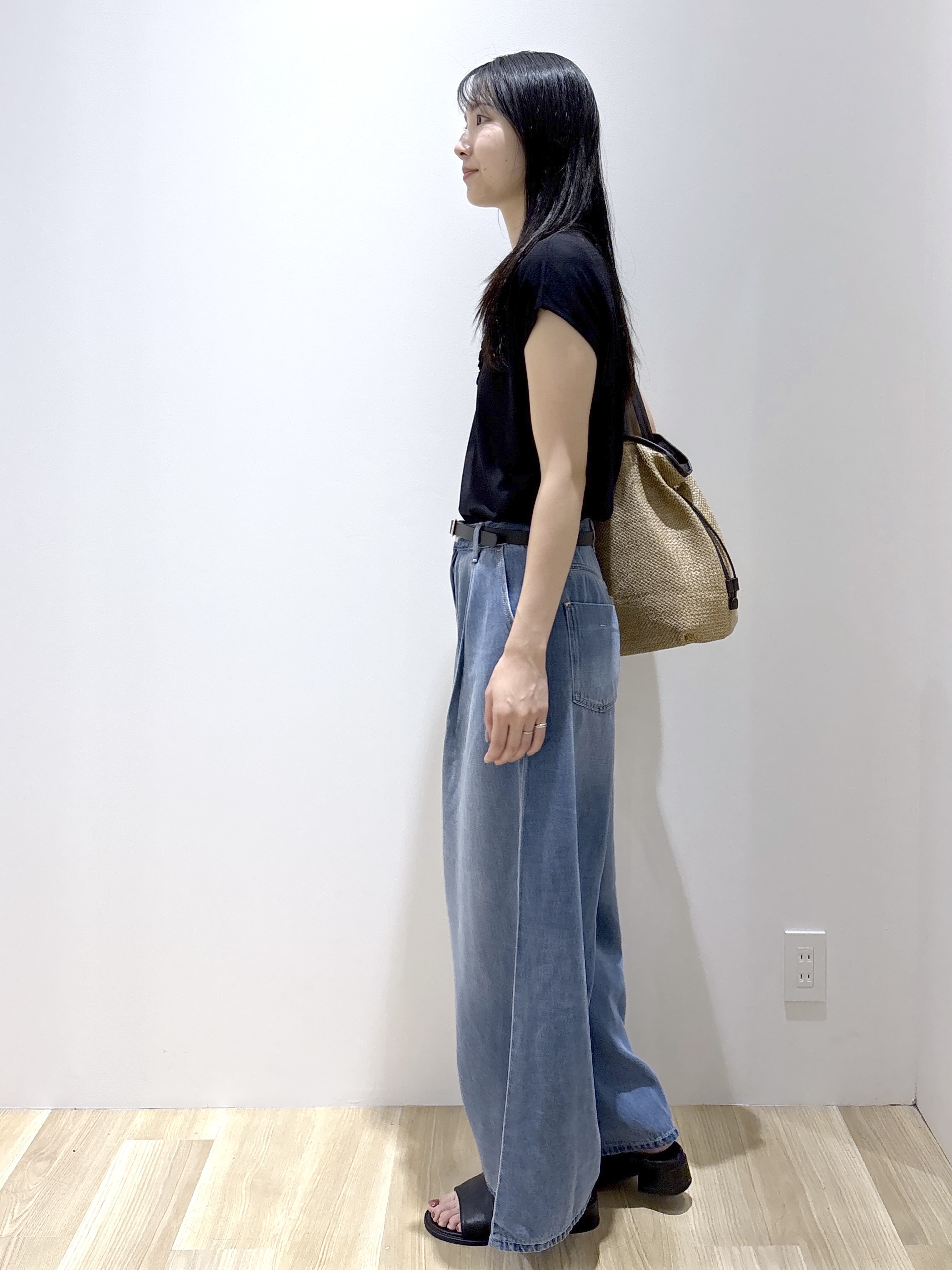 sachikoさんの「OPAQUE.CLIP｜シンプルスクエアベルト」を使ったコーディネート