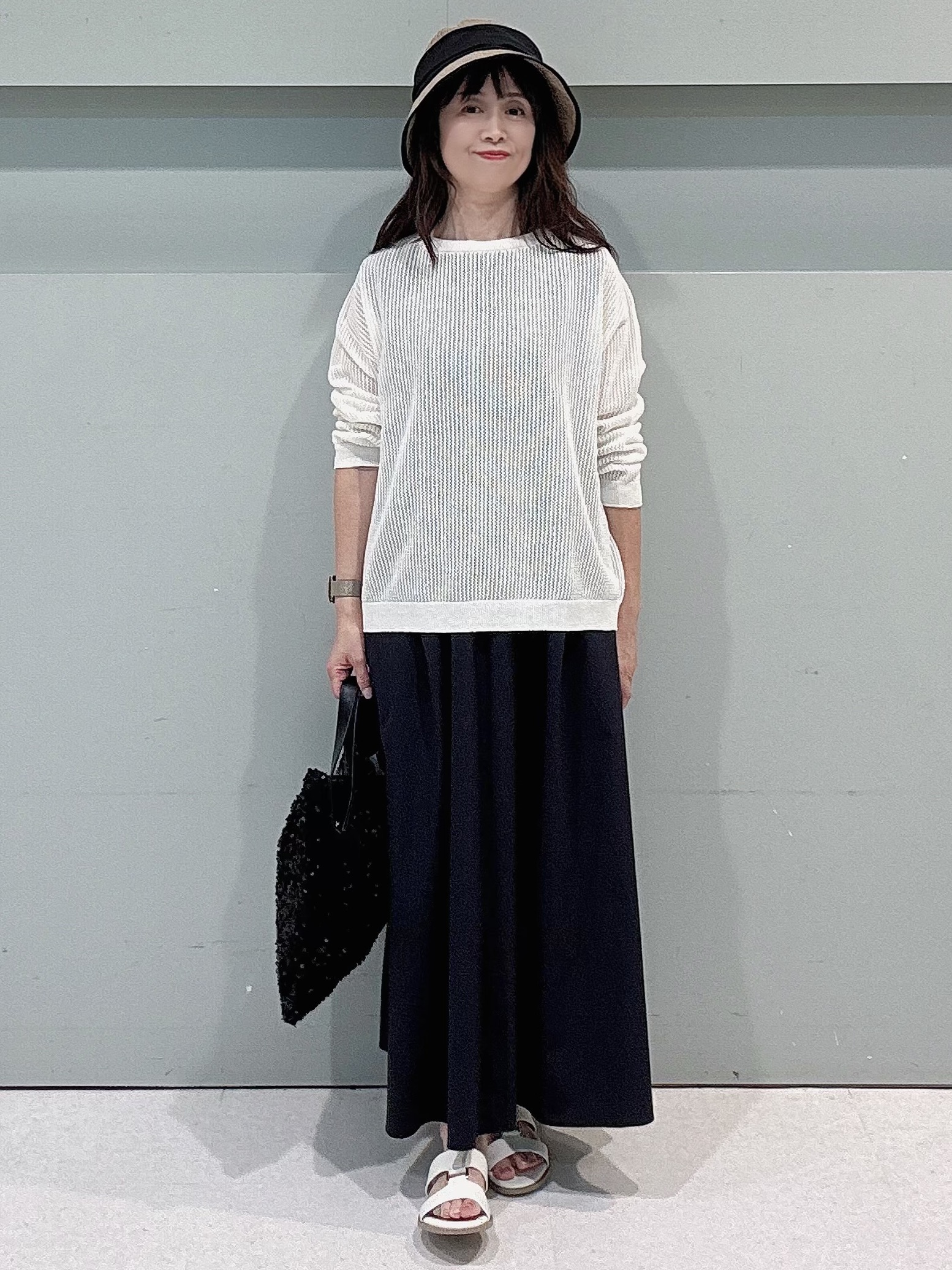 makiさんの「UNTITLED｜【接触冷感/UVカット/吸水速乾】Aラインロングワンピース」を使ったコーディネート