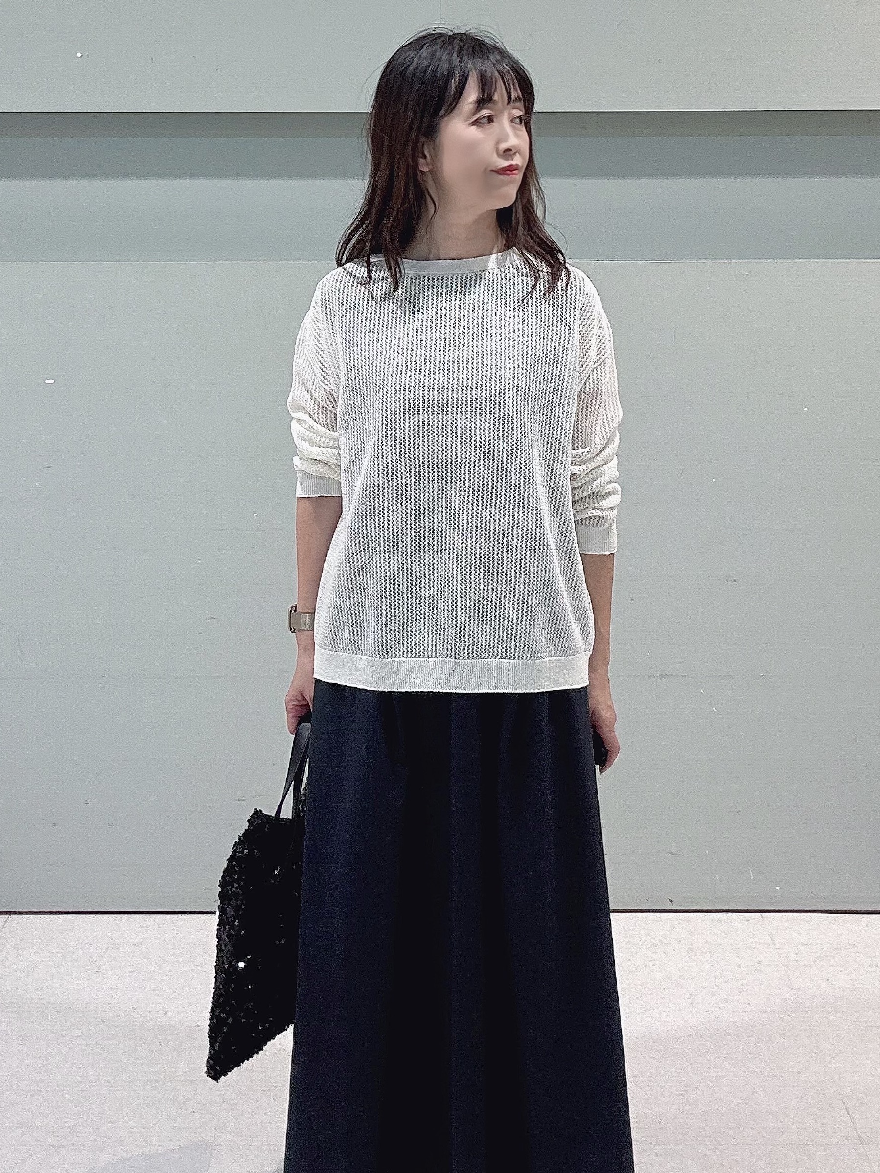 makiさんの「UNTITLED｜【接触冷感/UVカット/吸水速乾】Aラインロングワンピース」を使ったコーディネート