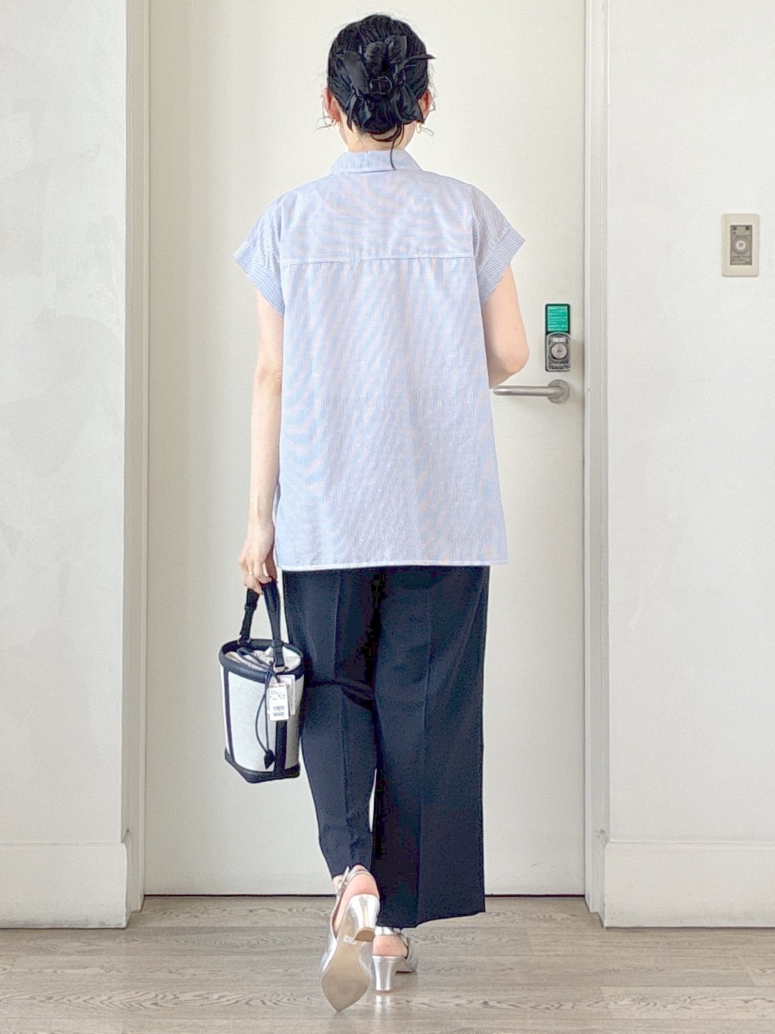  beni_gingerさんの「Reflect｜【接触冷感】フレンチスリーブシャツブラウス」を使ったコーディネート