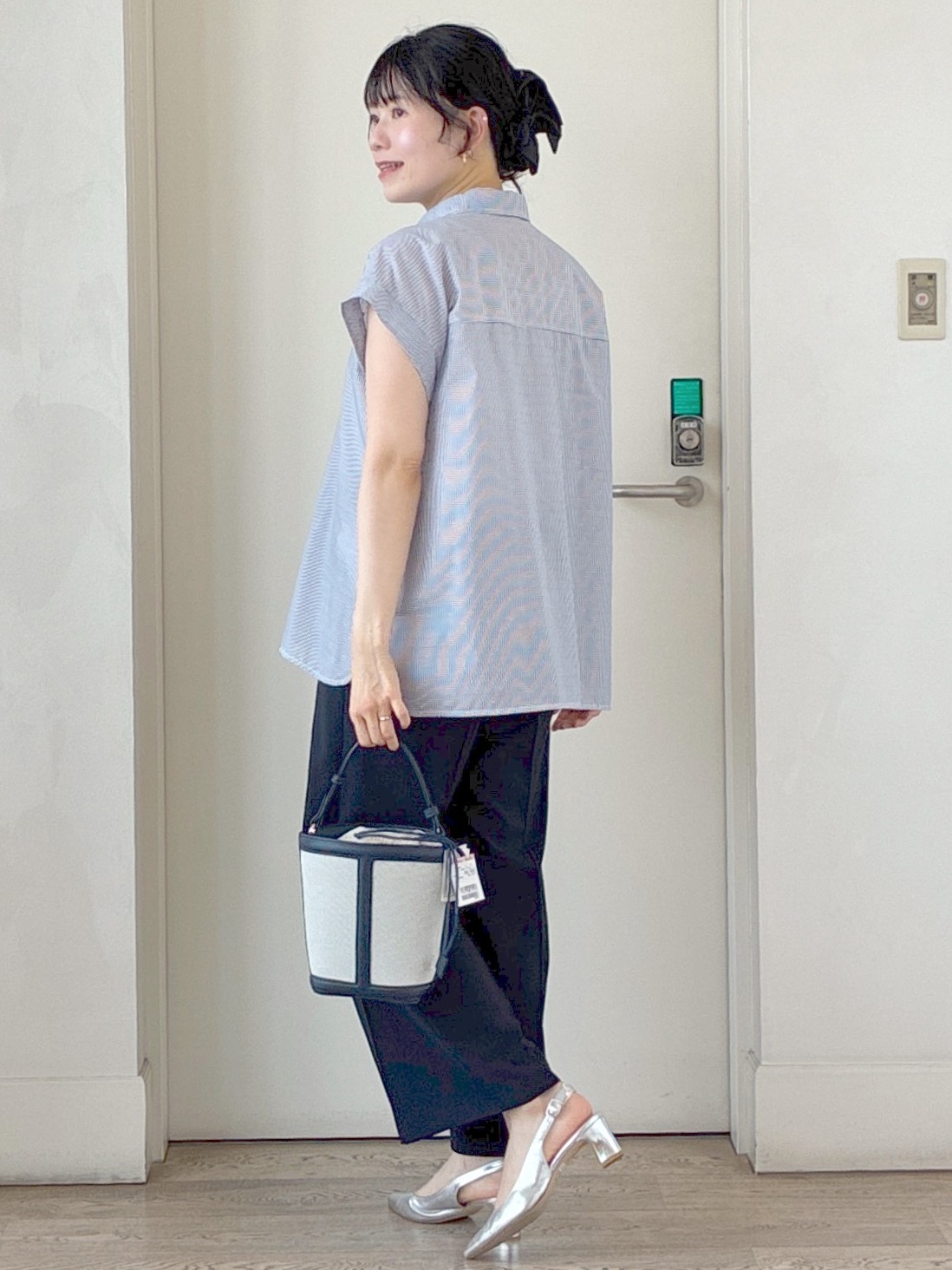  beni_gingerさんの「Reflect｜【接触冷感】フレンチスリーブシャツブラウス」を使ったコーディネート