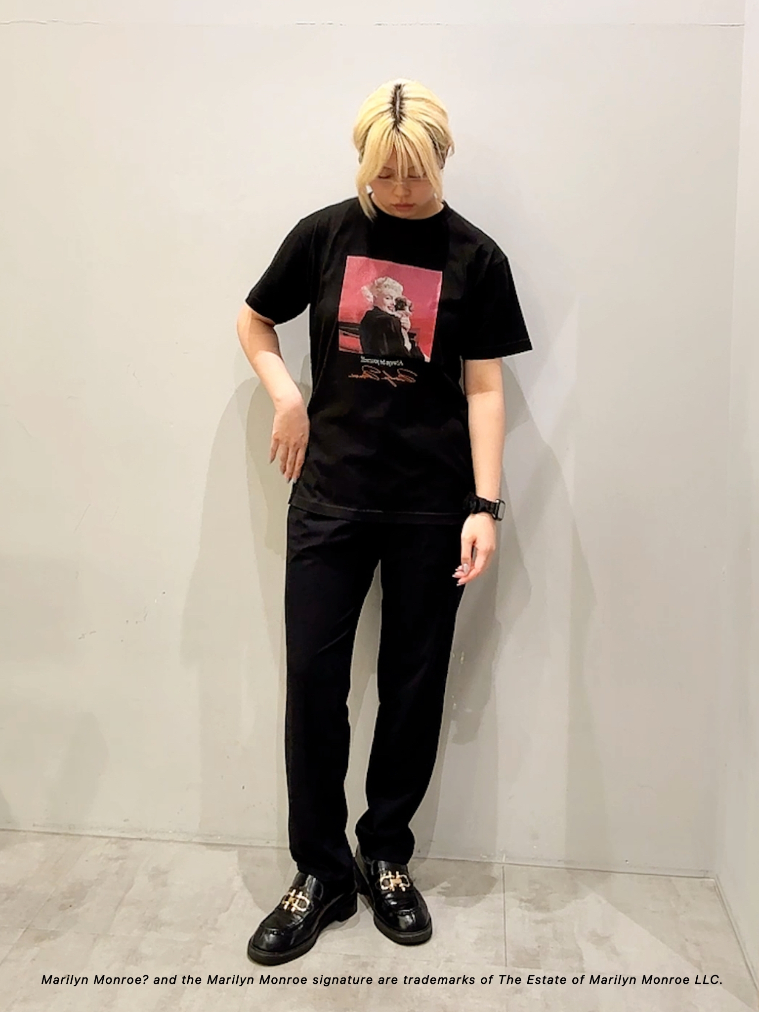 ユウナさんの「TAKEO KIKUCHI｜【別注】マリリン・モンロー/フォトTシャツ」を使ったコーディネート