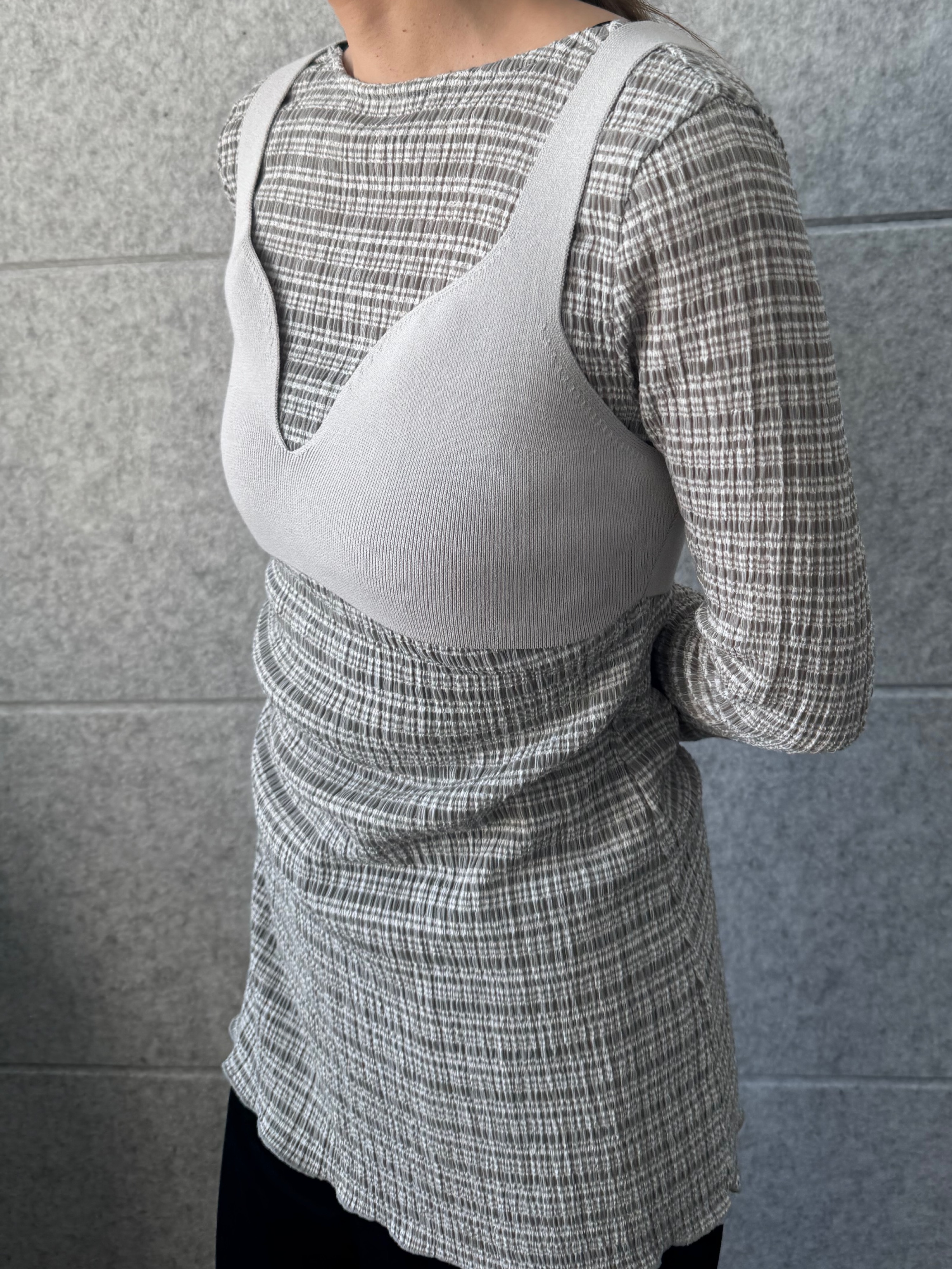 designer yukaさんの「CODE A｜knit bra」を使ったコーディネート