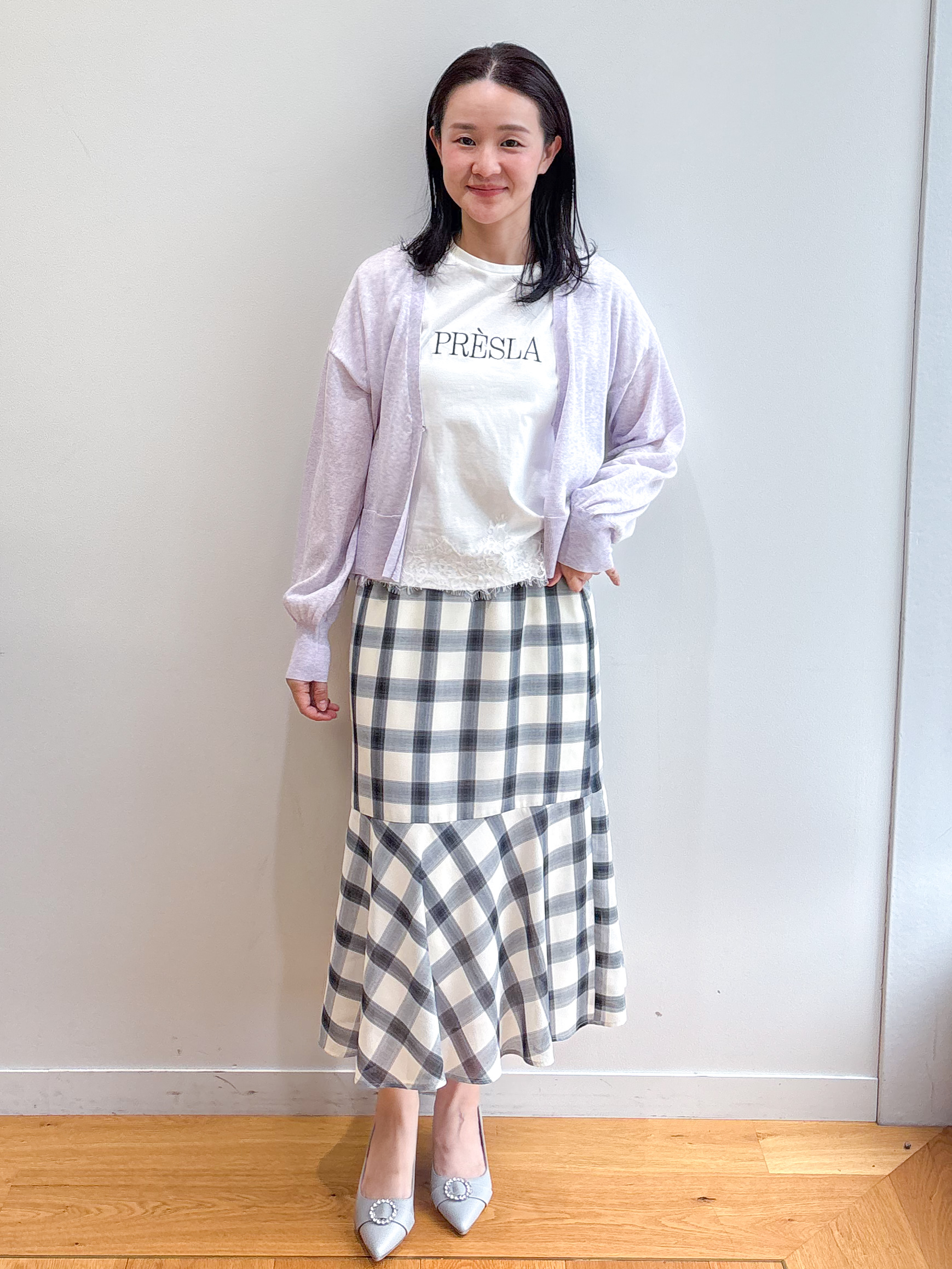 そねなおさんの「index｜【接触冷感／UVケア】裾レースロゴTシャツ《洗濯機OK／S-3L》」を使ったコーディネート