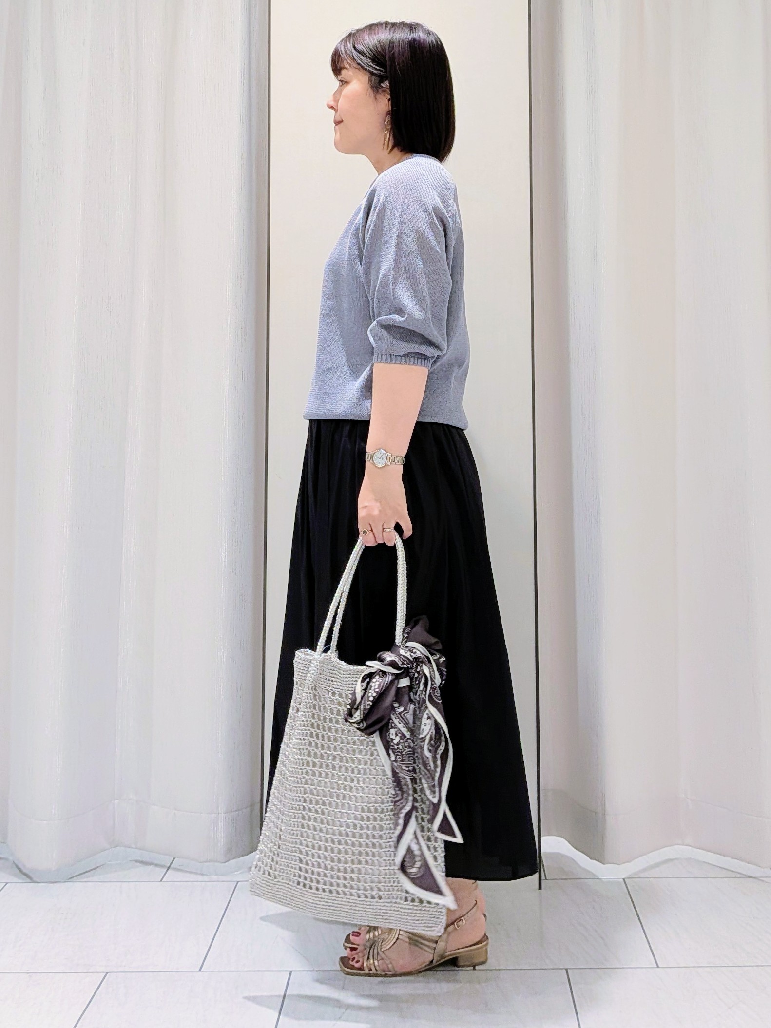 Onumaさんの「UNTITLED｜【洗える/ゆったり】クルーネックドライニット」を使ったコーディネート