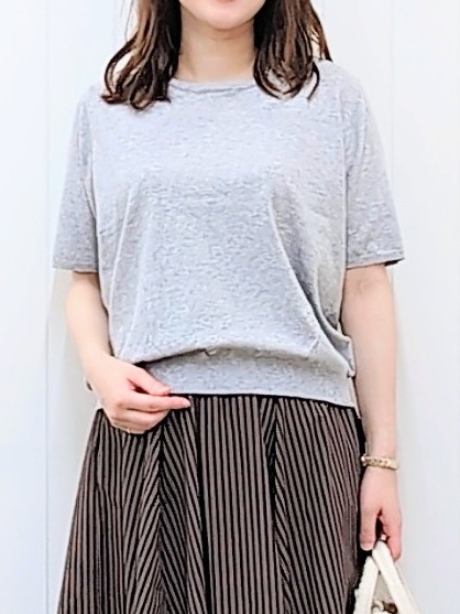 itoさんの「Dessin｜【9色展開/接触冷感/UVカット】ドライタッチサマーニットT」を使ったコーディネート
