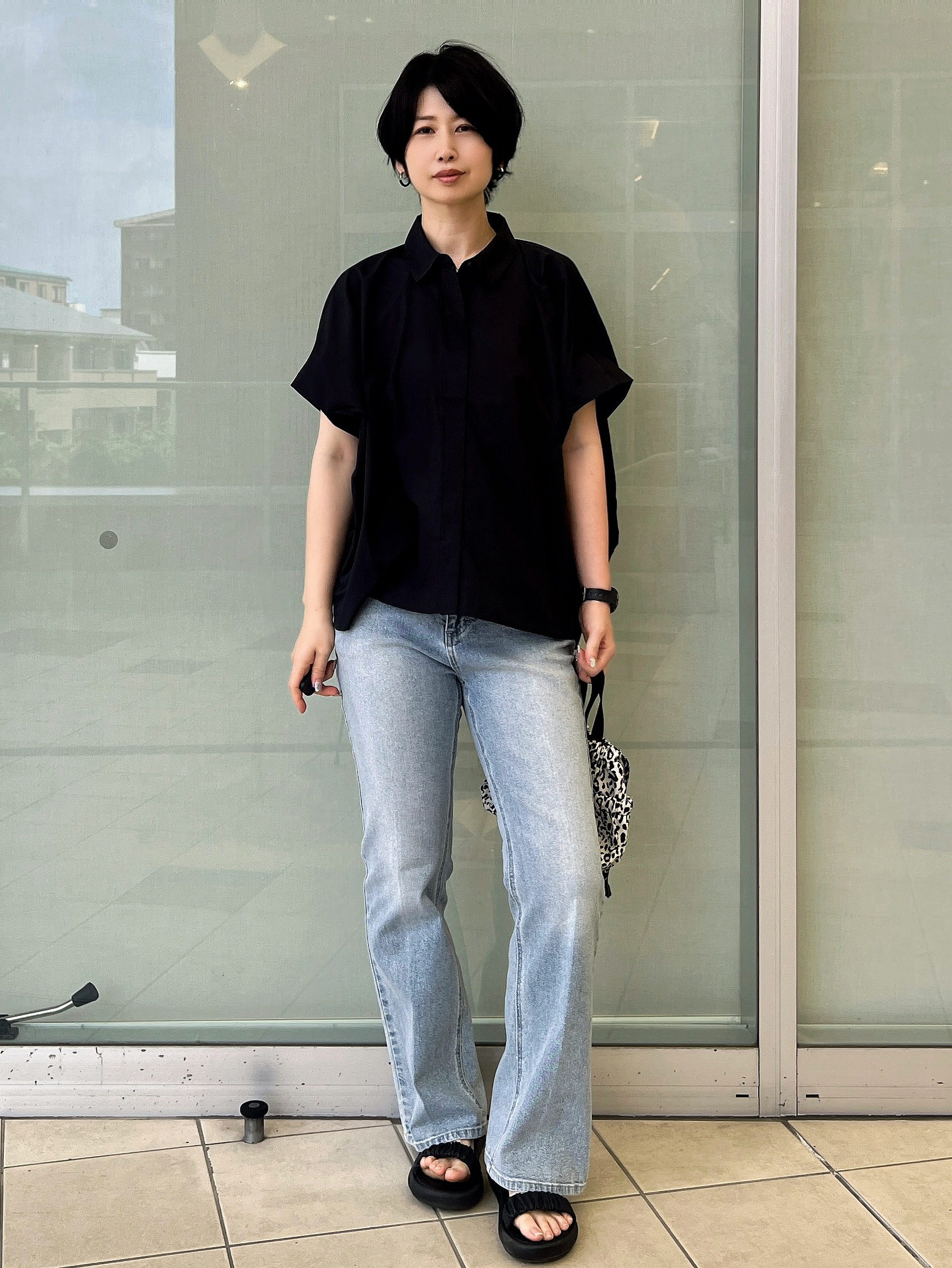 yo-koさんの「OPAQUE.CLIP｜タックニュアンスフォルムシャツ【洗濯機OK】」を使ったコーディネート