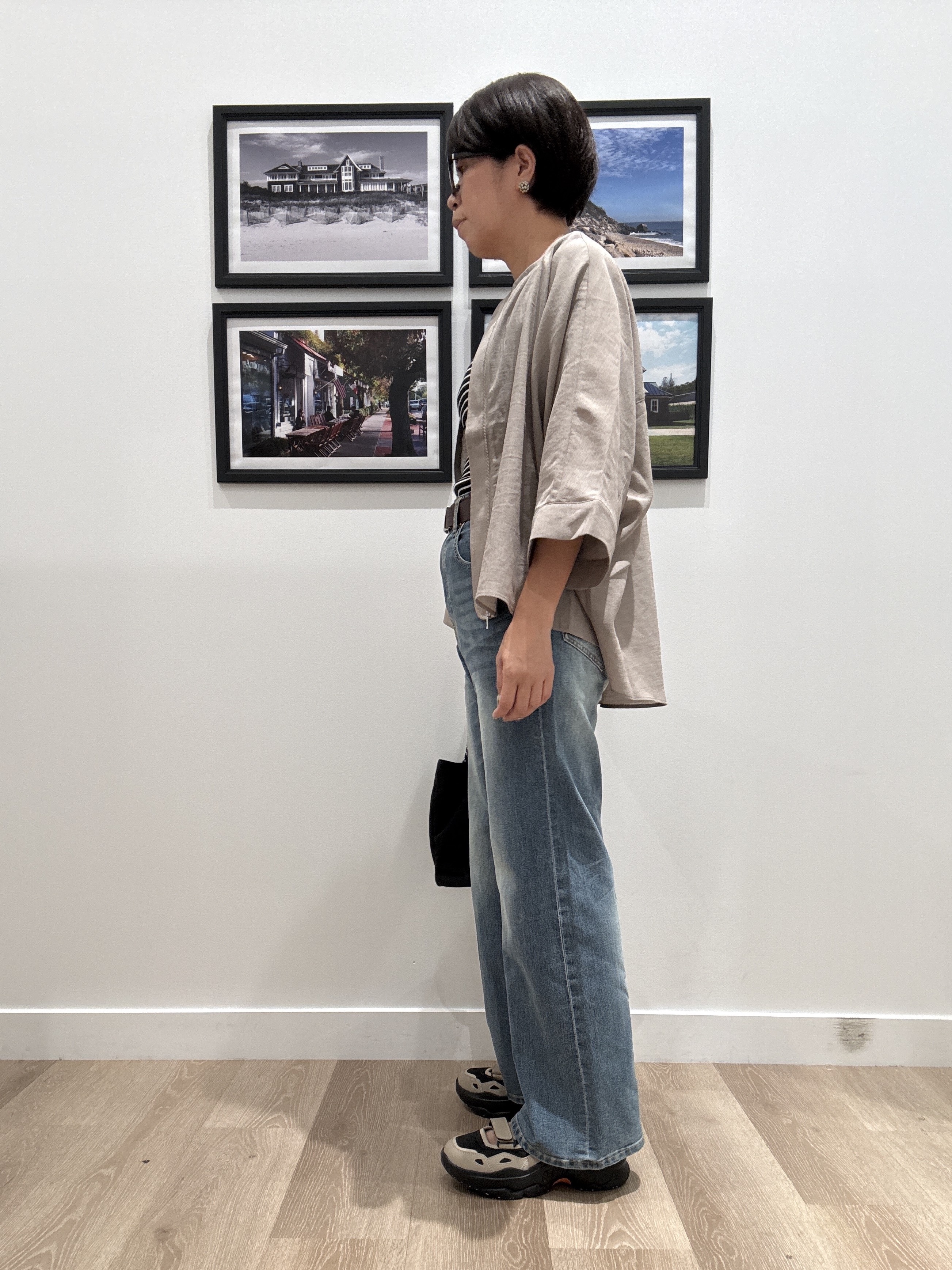 Naoさんの「Dessin｜ドルマンスリーブ シアーシャツブルゾン」を使ったコーディネート