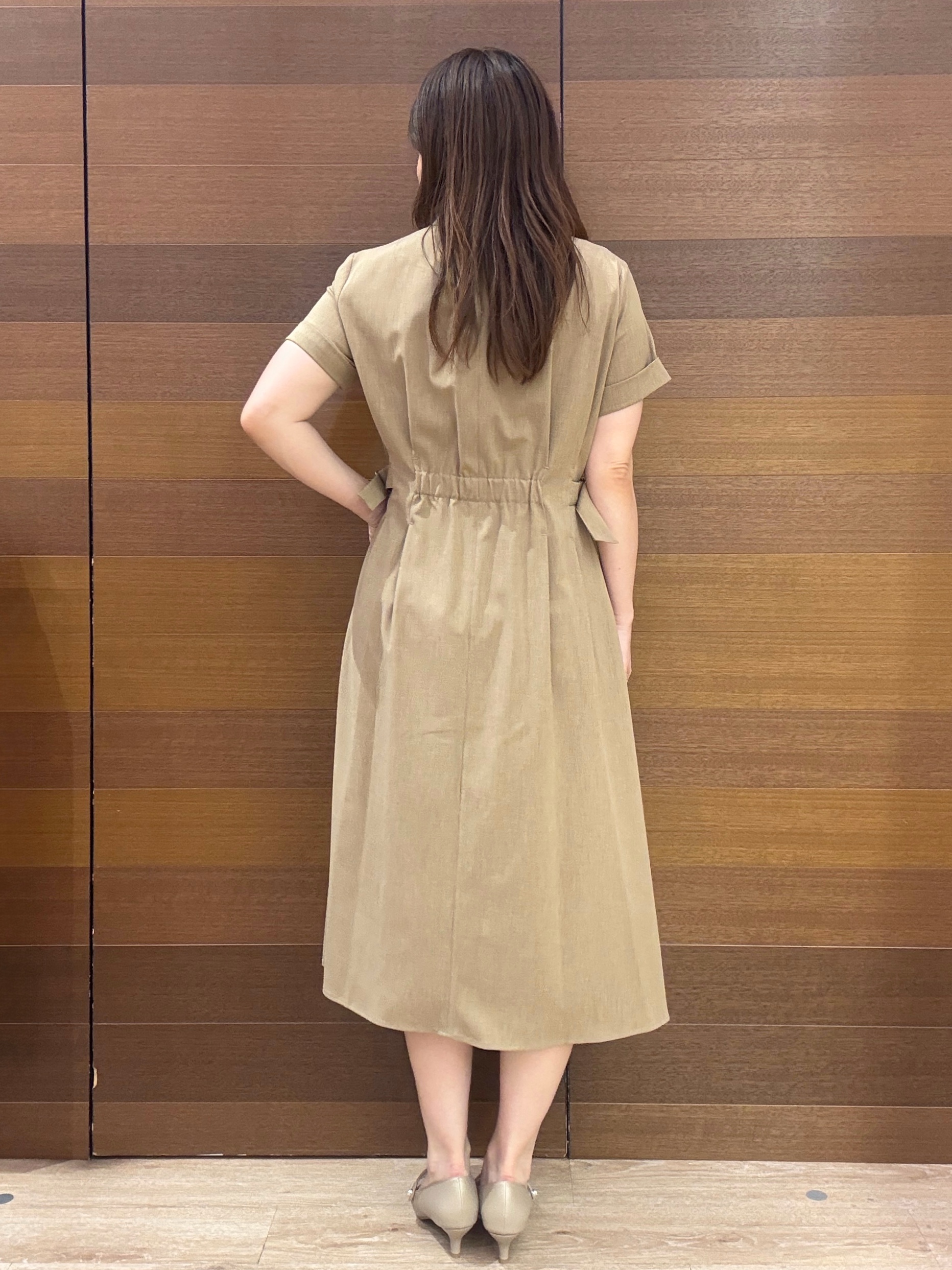 maichiさんの「OPAQUE.CLIP｜【接触冷感／吸水速乾／UVケア】リネンライクサイドベルトシャツワンピース《透け防止／洗濯機OK》」を使ったコーディネート
