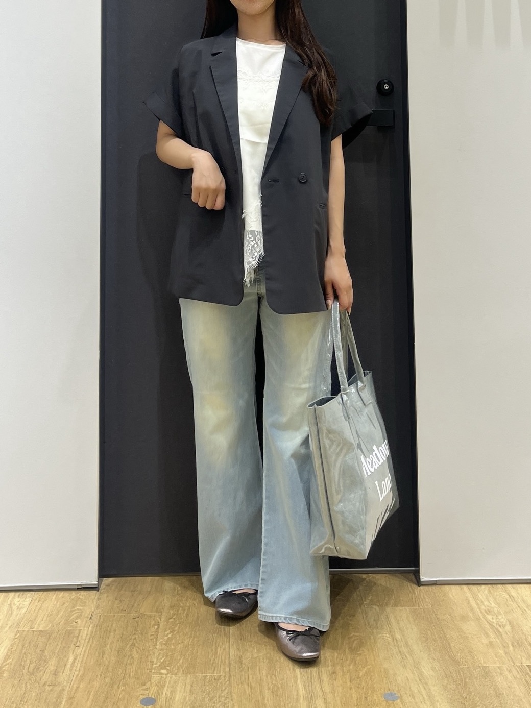 Minaさんの「Dessin｜【UVカット/接触冷感】美光沢カットソー」を使ったコーディネート
