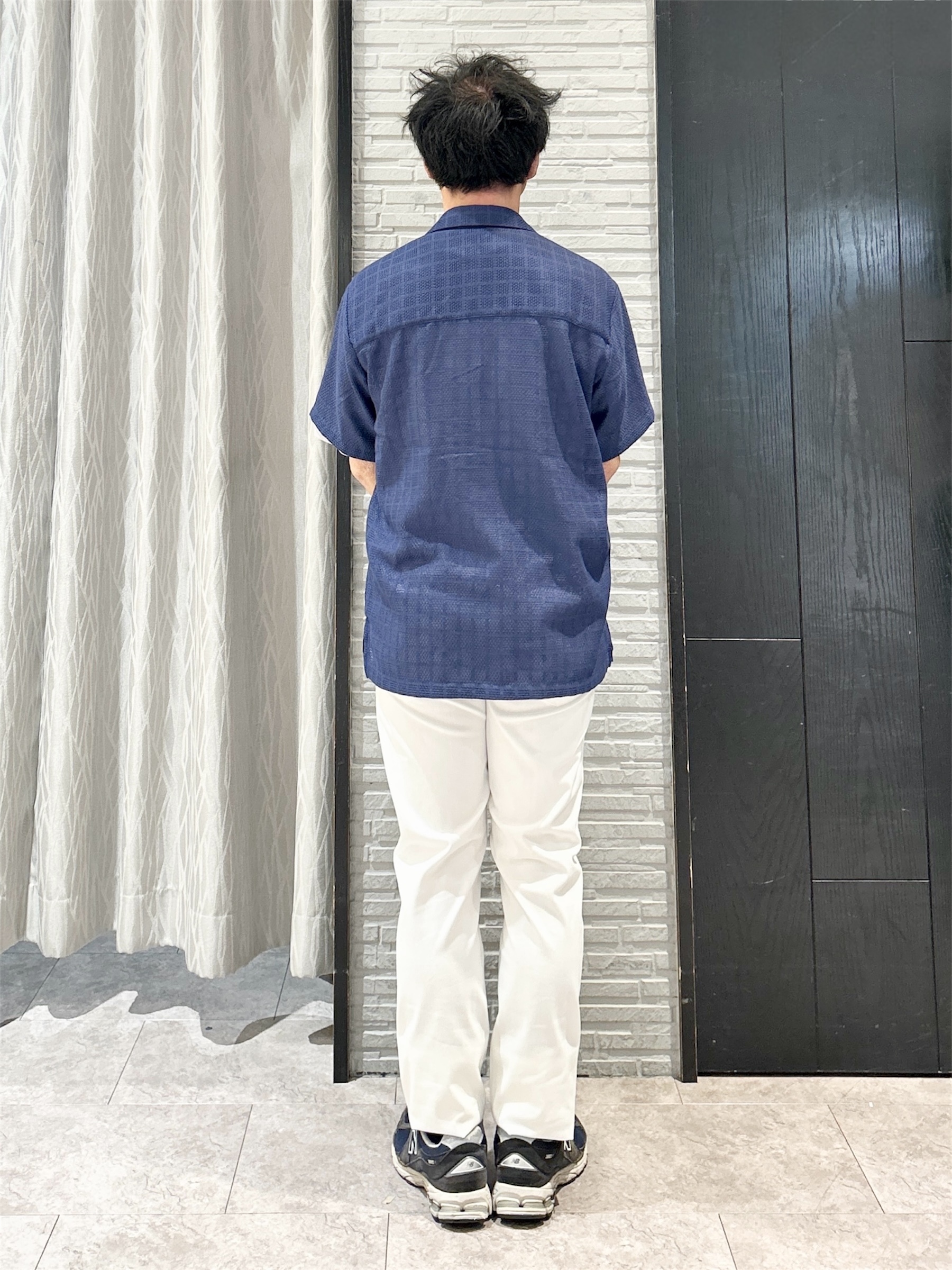 KENJI Iさんの「THE SHOP TK｜【洗濯機OK】格子柄メッシュ半袖シャツ」を使ったコーディネート