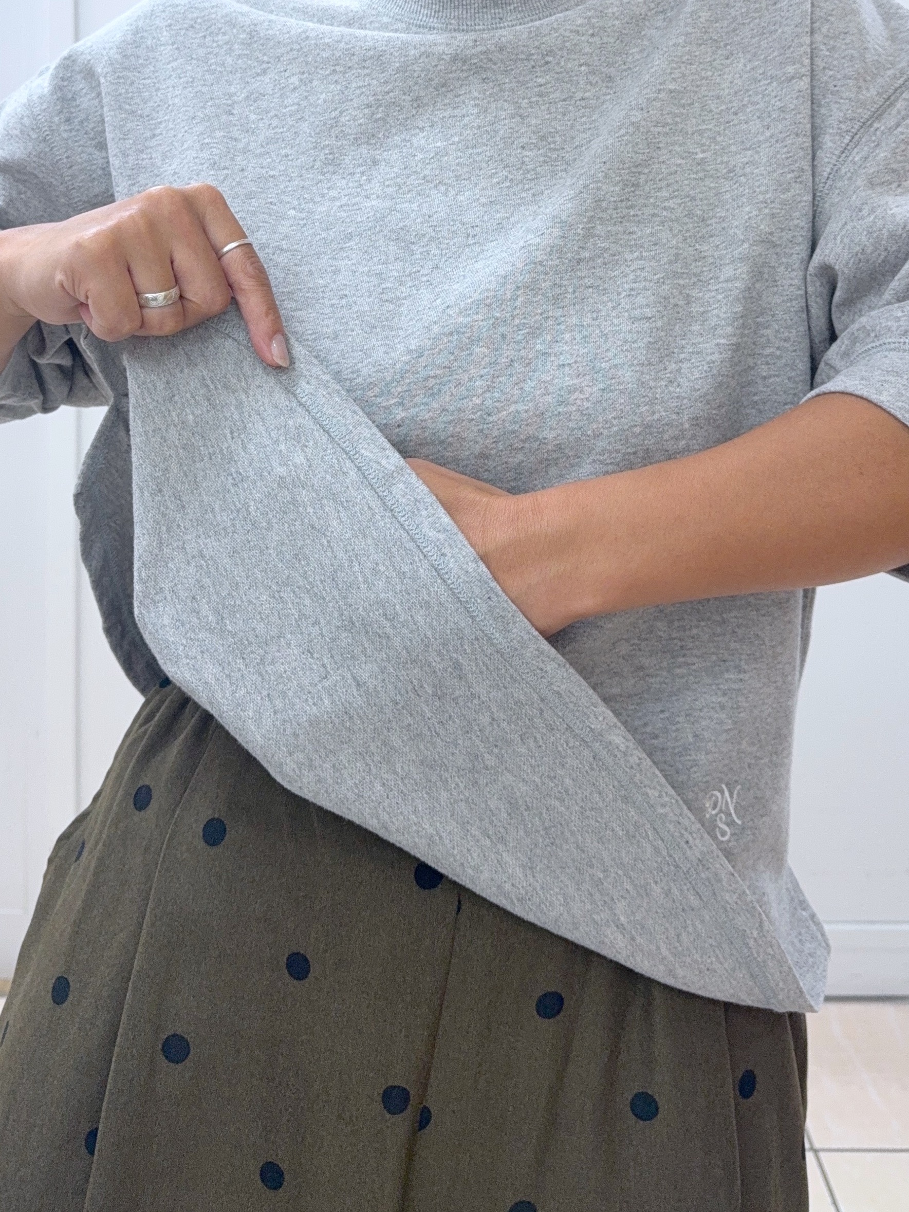 Osawaさんの「Dessin｜バックヘンリーカットソー5分袖」を使ったコーディネート