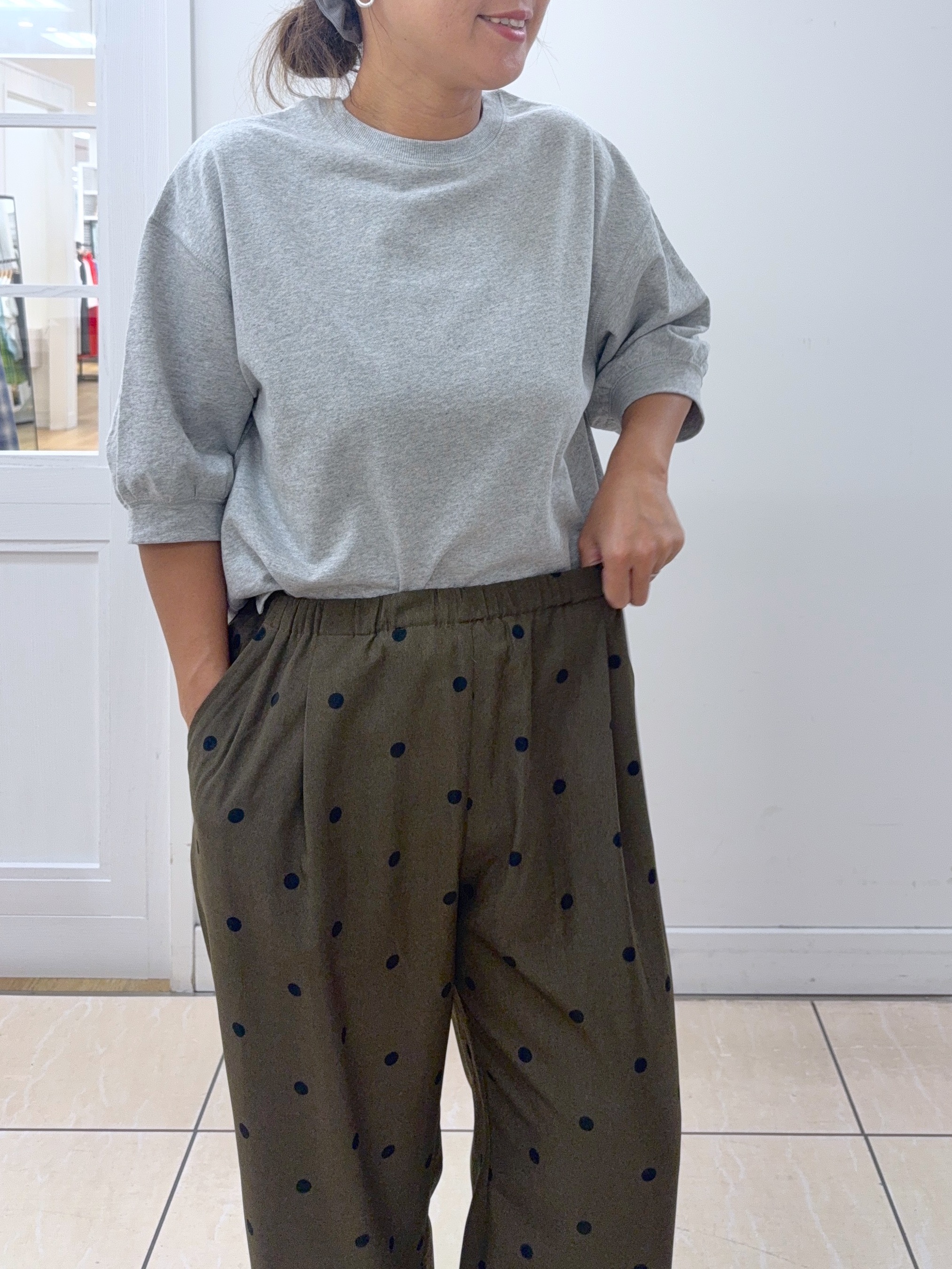 Osawaさんの「Dessin｜バックヘンリーカットソー5分袖」を使ったコーディネート