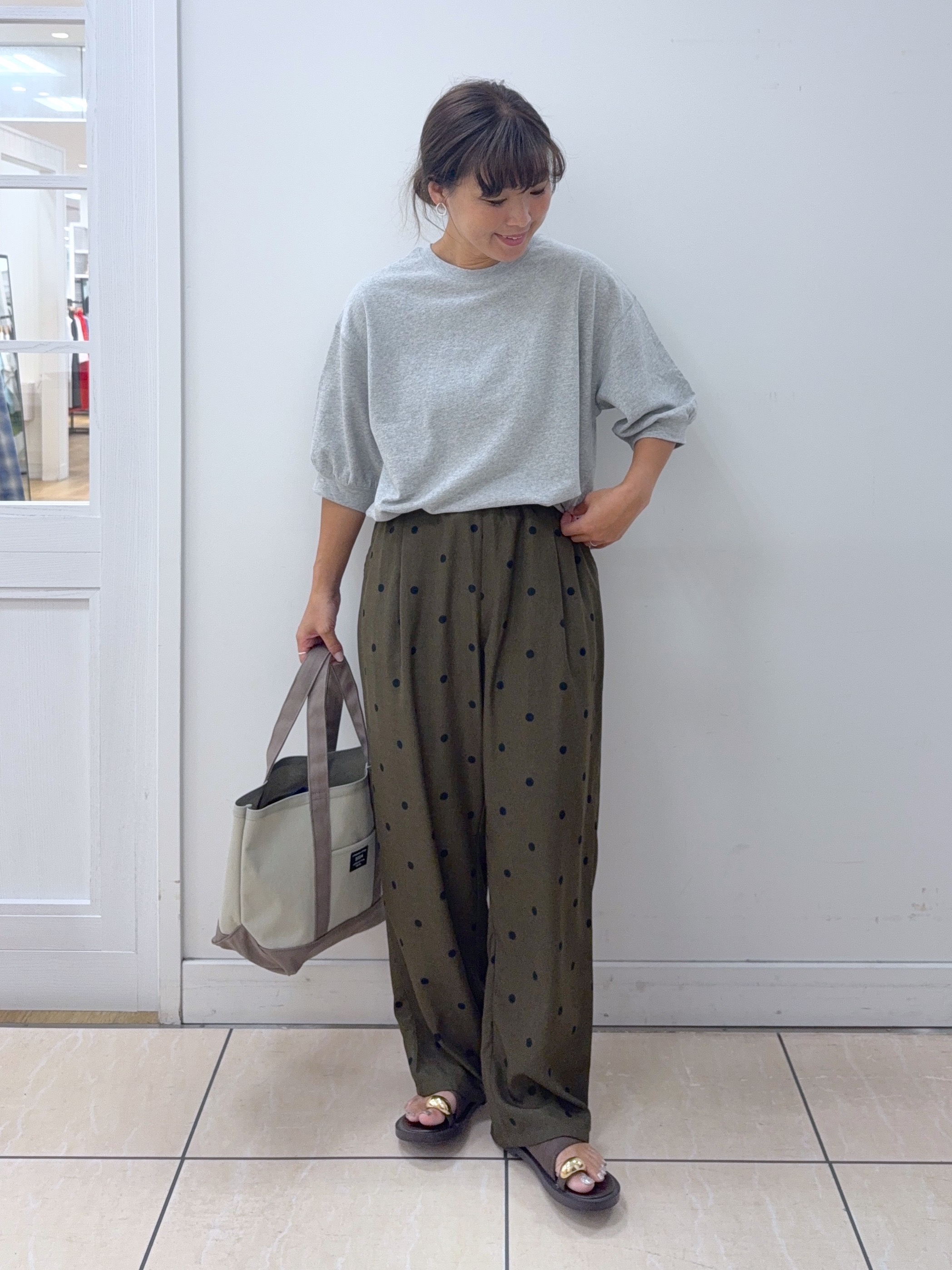 Osawaさんの「Dessin｜バックヘンリーカットソー5分袖」を使ったコーディネート