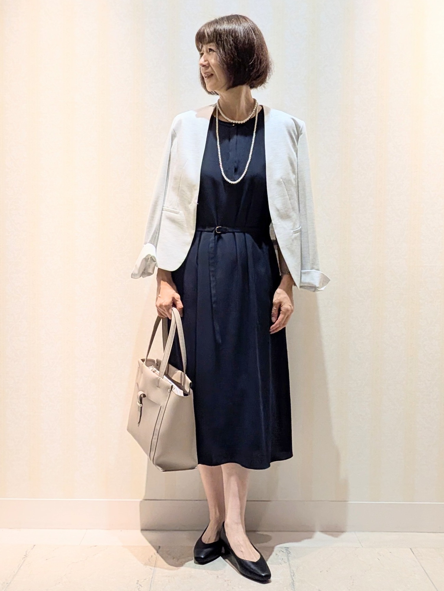 Ariさんの「Reflect｜【SS-4Lサイズ／UVカット／接触冷感】匠ジャケット／ノーカラー」を使ったコーディネート