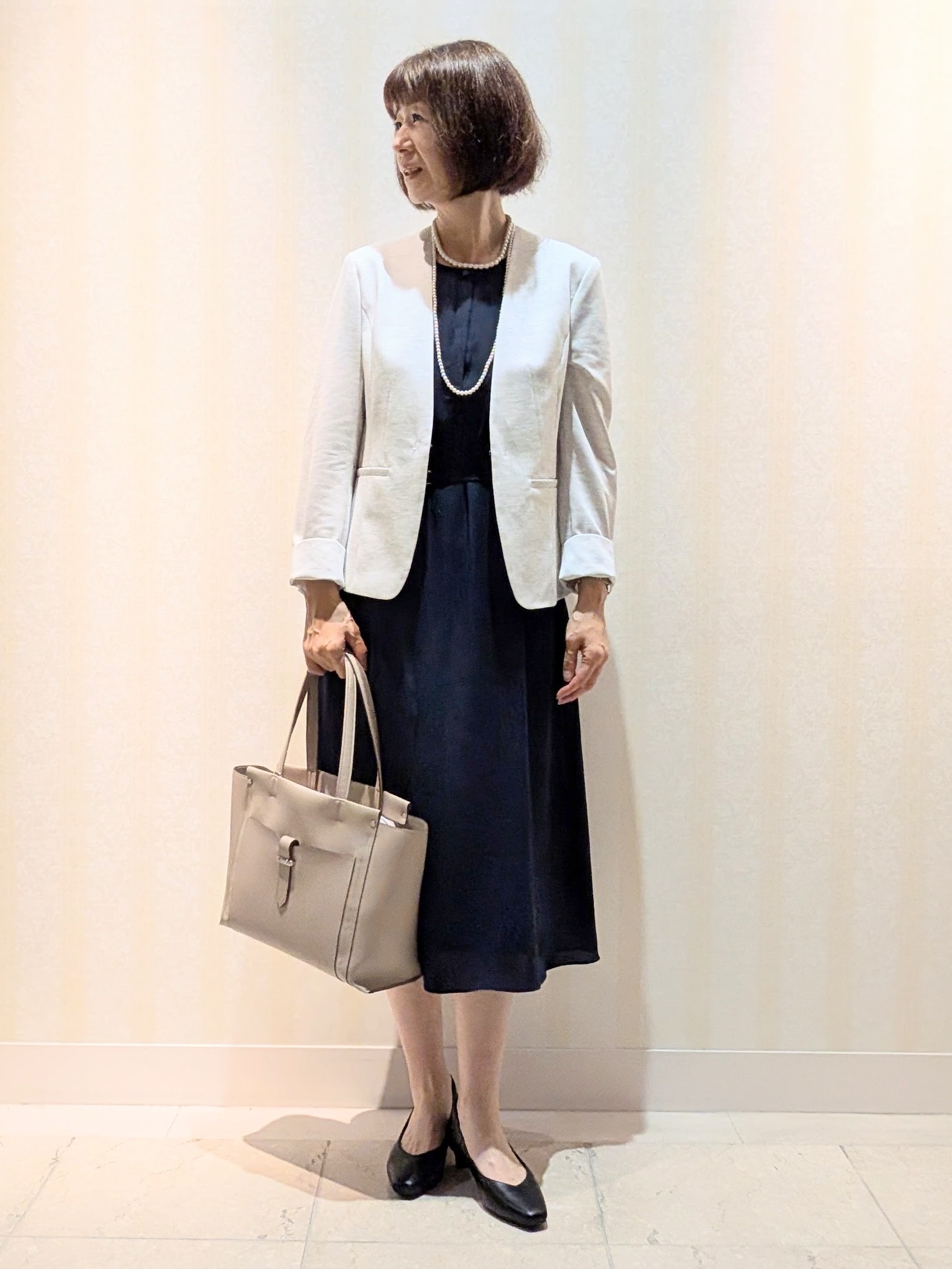 Ariさんの「Reflect｜【SS-4Lサイズ／UVカット／接触冷感】匠ジャケット／ノーカラー」を使ったコーディネート