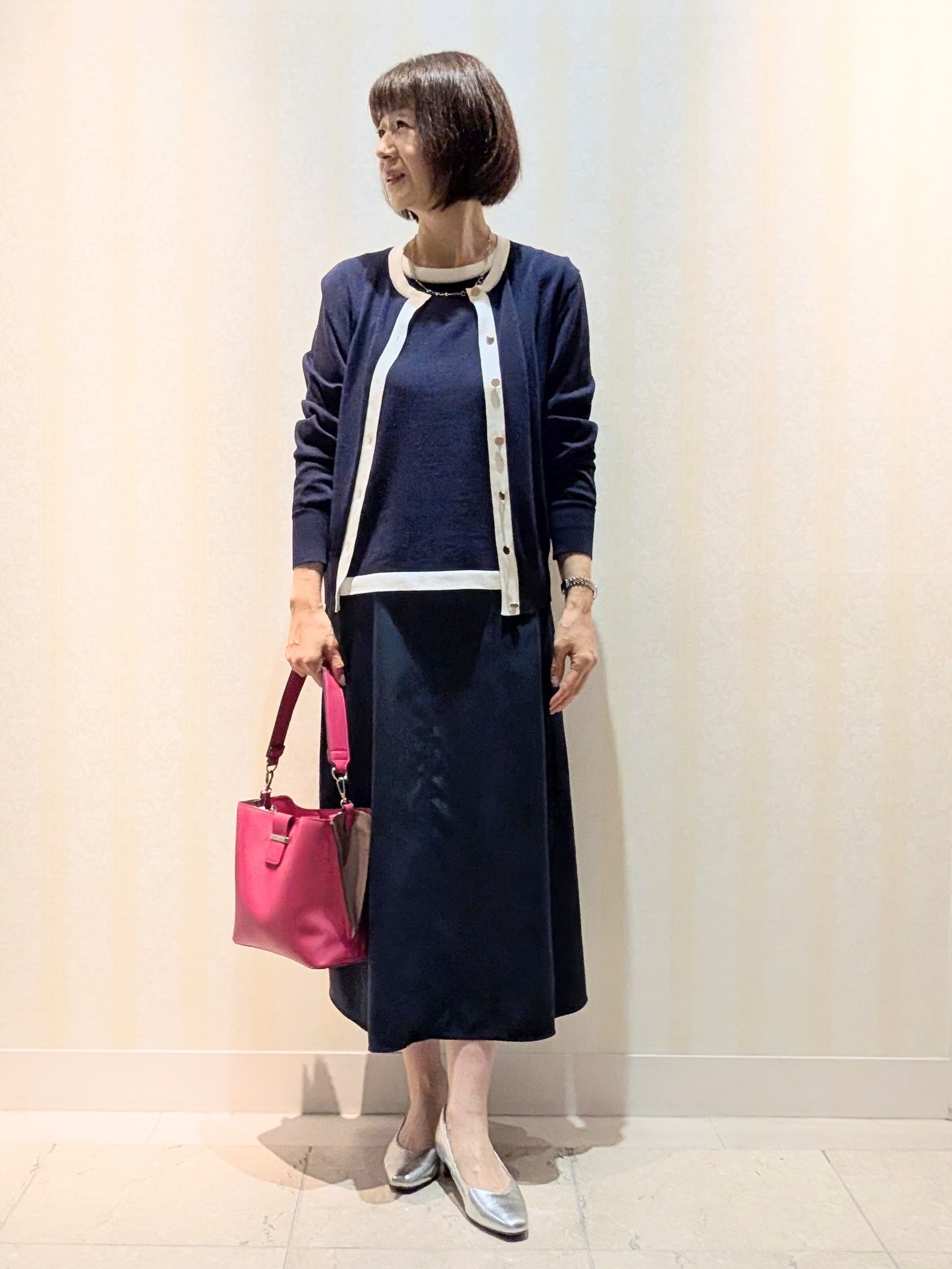 Ariさんの「Reflect｜【アンサンブル可】バイカラーカーディガン」を使ったコーディネート