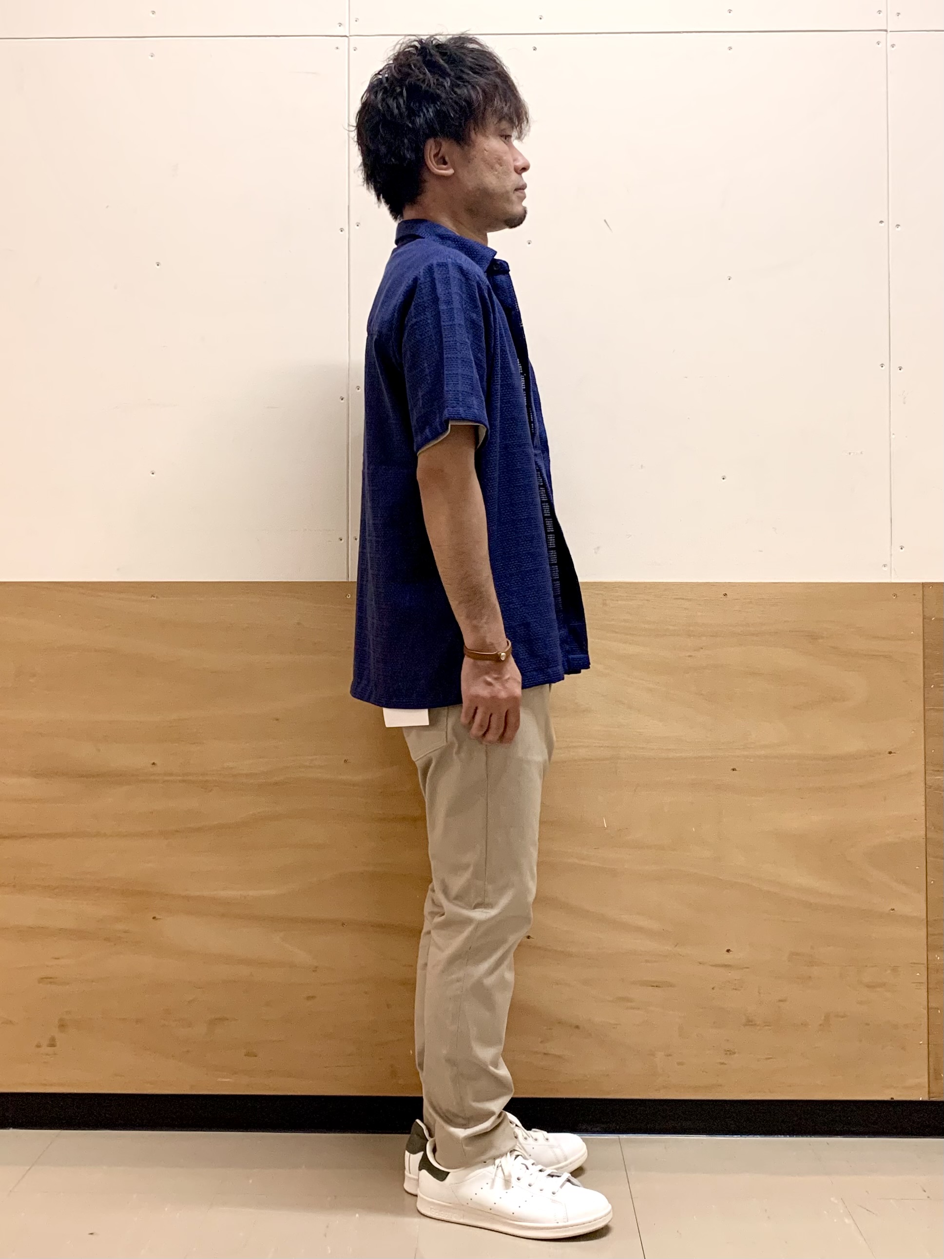 MATUさんの「THE SHOP TK｜【洗濯機OK】格子柄メッシュ半袖シャツ」を使ったコーディネート