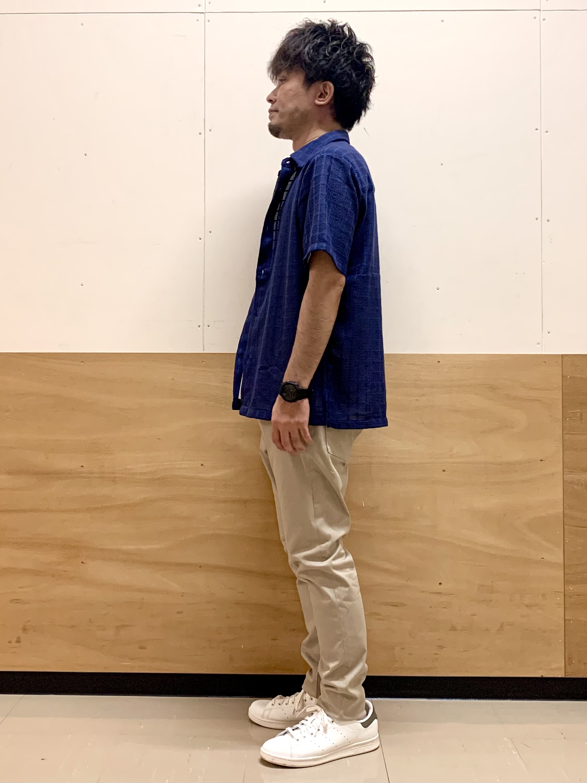 MATUさんの「THE SHOP TK｜【洗濯機OK】格子柄メッシュ半袖シャツ」を使ったコーディネート