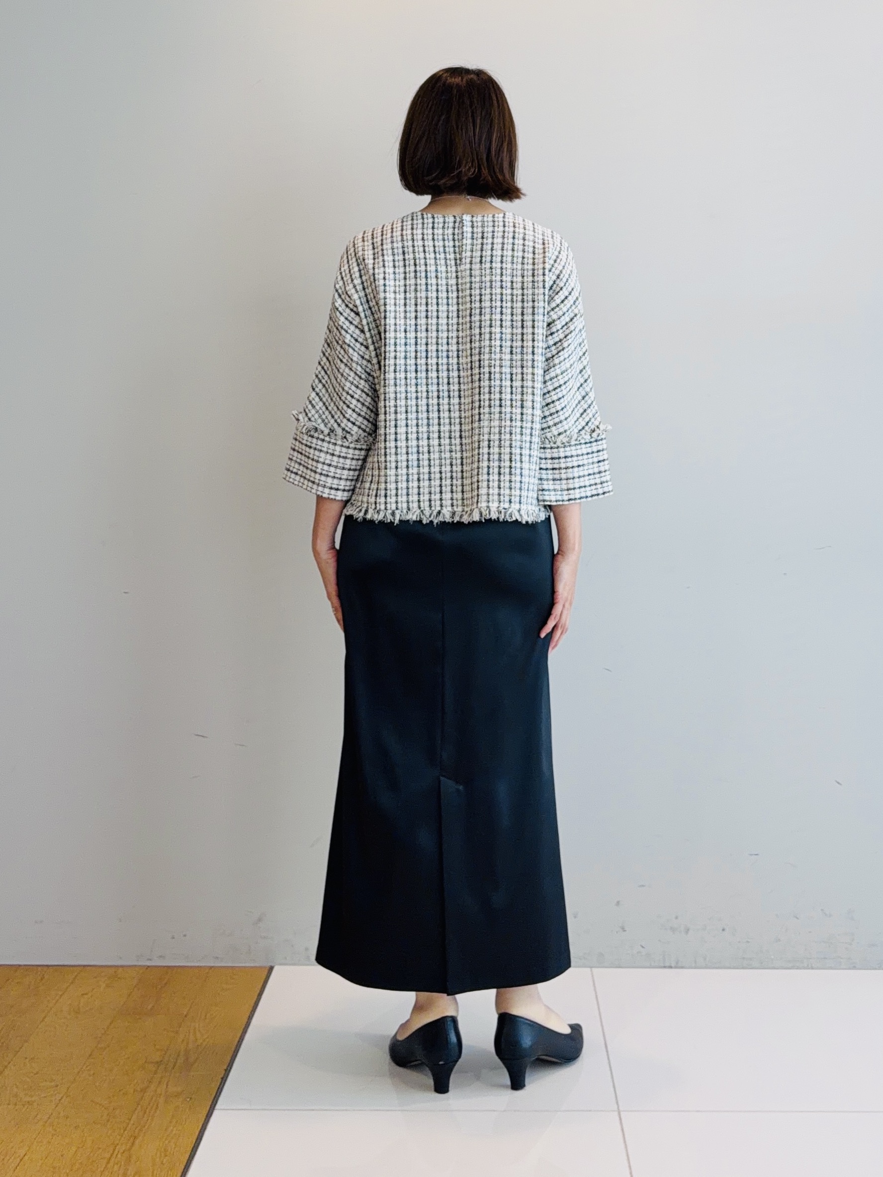 murayamaさんの「INDIVI｜【ラム革／美脚／通勤】レザーパンプス」を使ったコーディネート