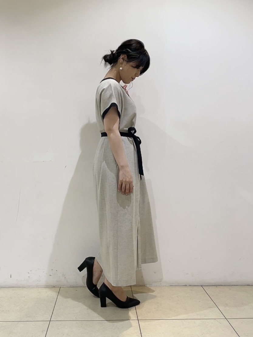 watanabeさんの「UNTITLED｜【接触冷感/UVカット/イージーケア】配色ラインワンピース」を使ったコーディネート