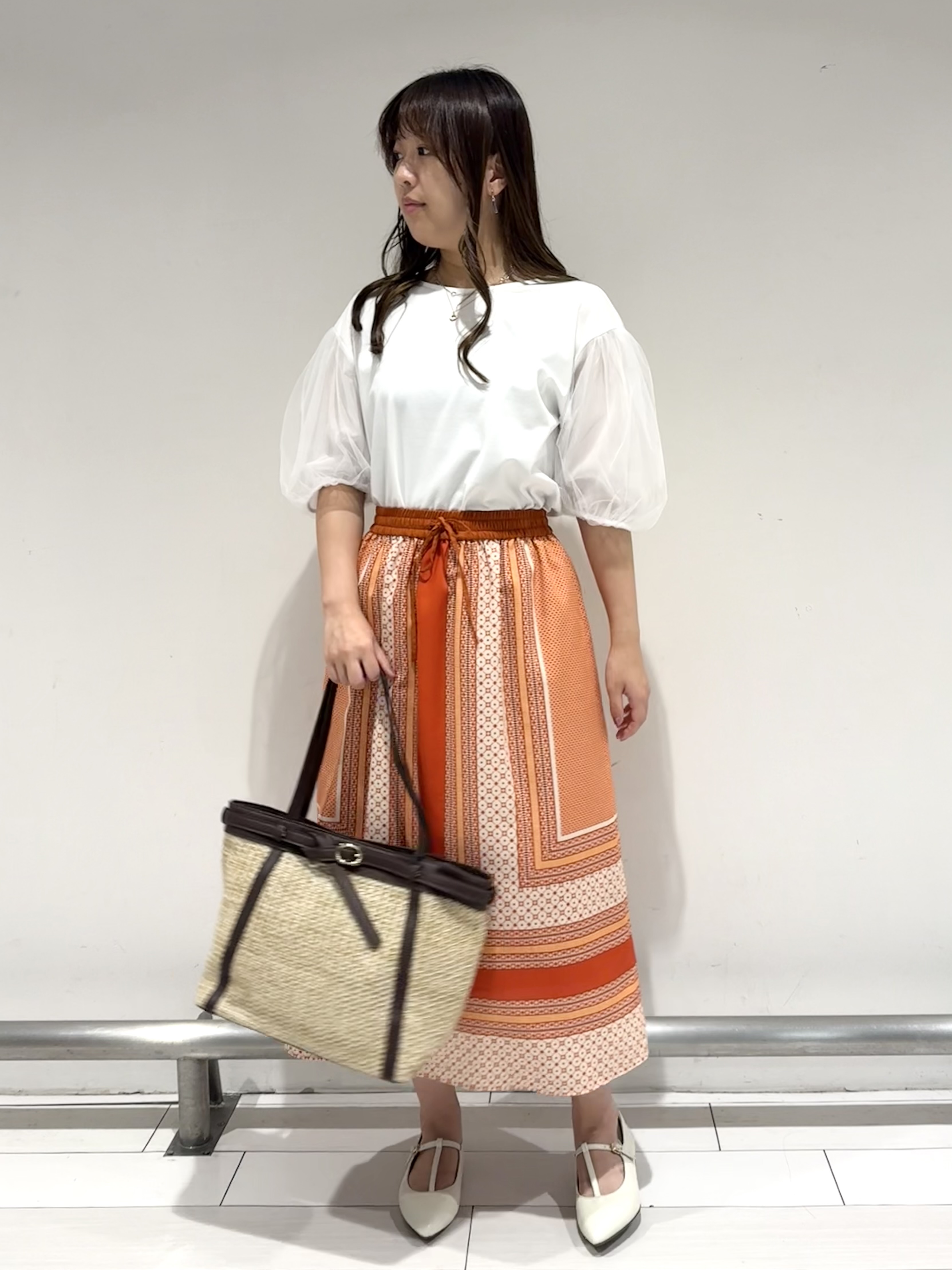 Azusaさんの「Reflect｜【UVカット／接触冷感／吸水速乾】チュールスリーブプルオーバー」を使ったコーディネート