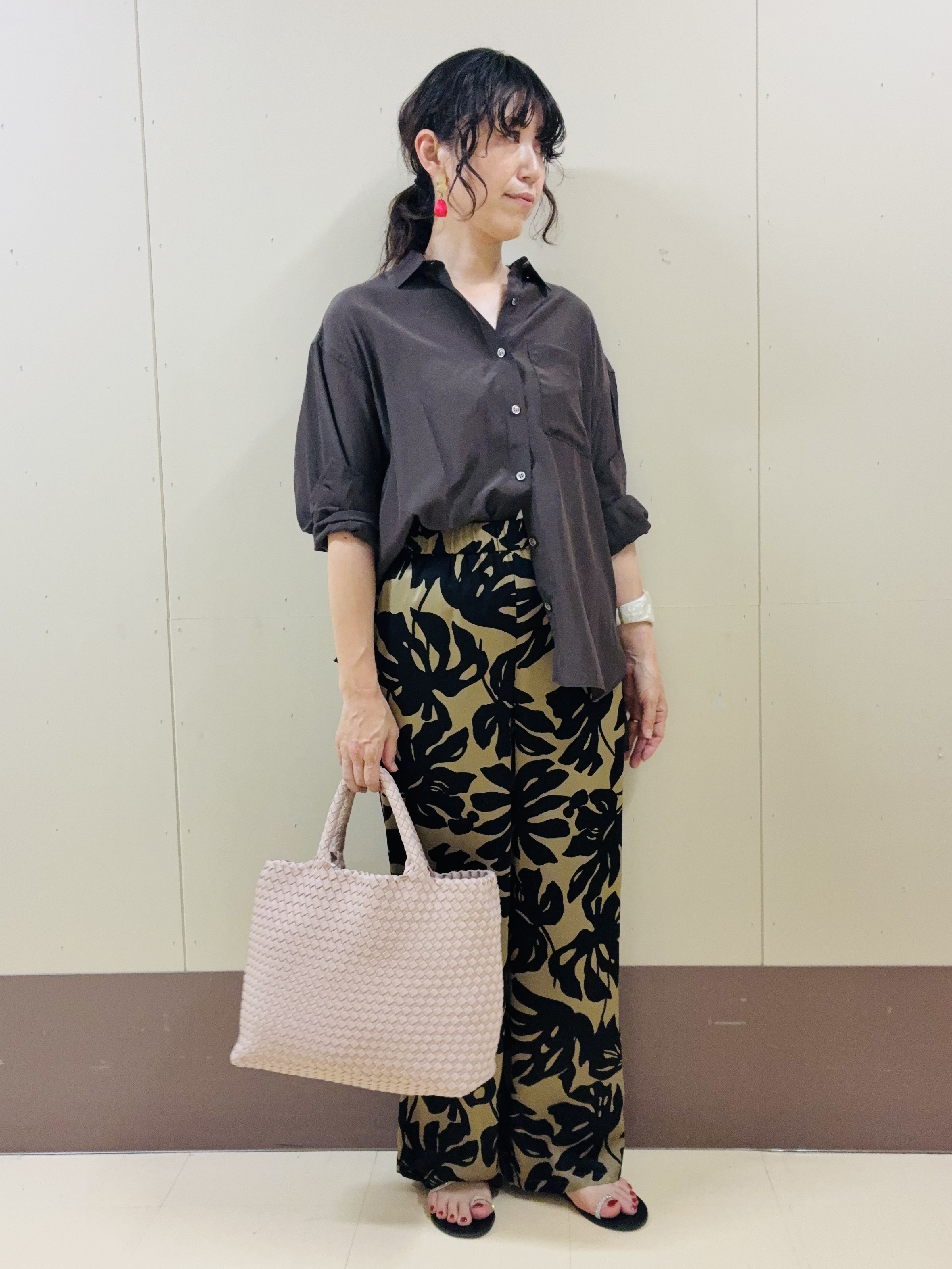 Noriさんの「UNTITLED｜シルキータッチシアーシャツ」を使ったコーディネート