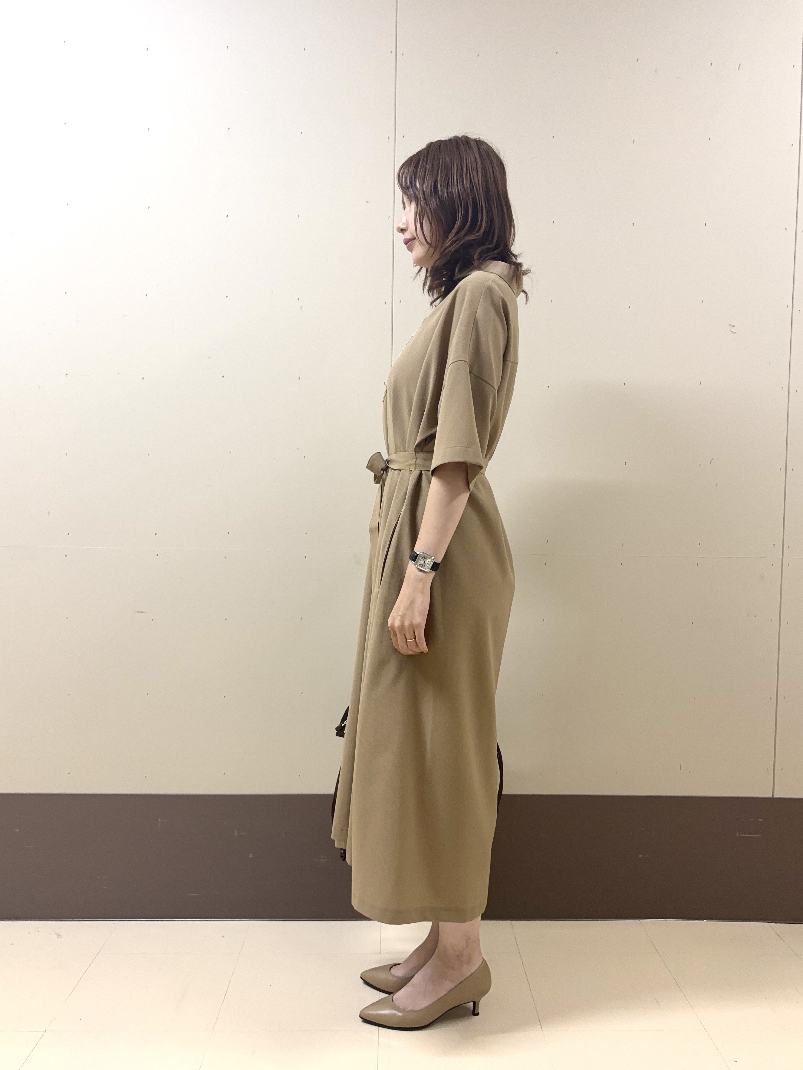 yuriさんの「UNTITLED｜【残暑も快適/UVカット/接触冷感】エアリークールワンピース」を使ったコーディネート
