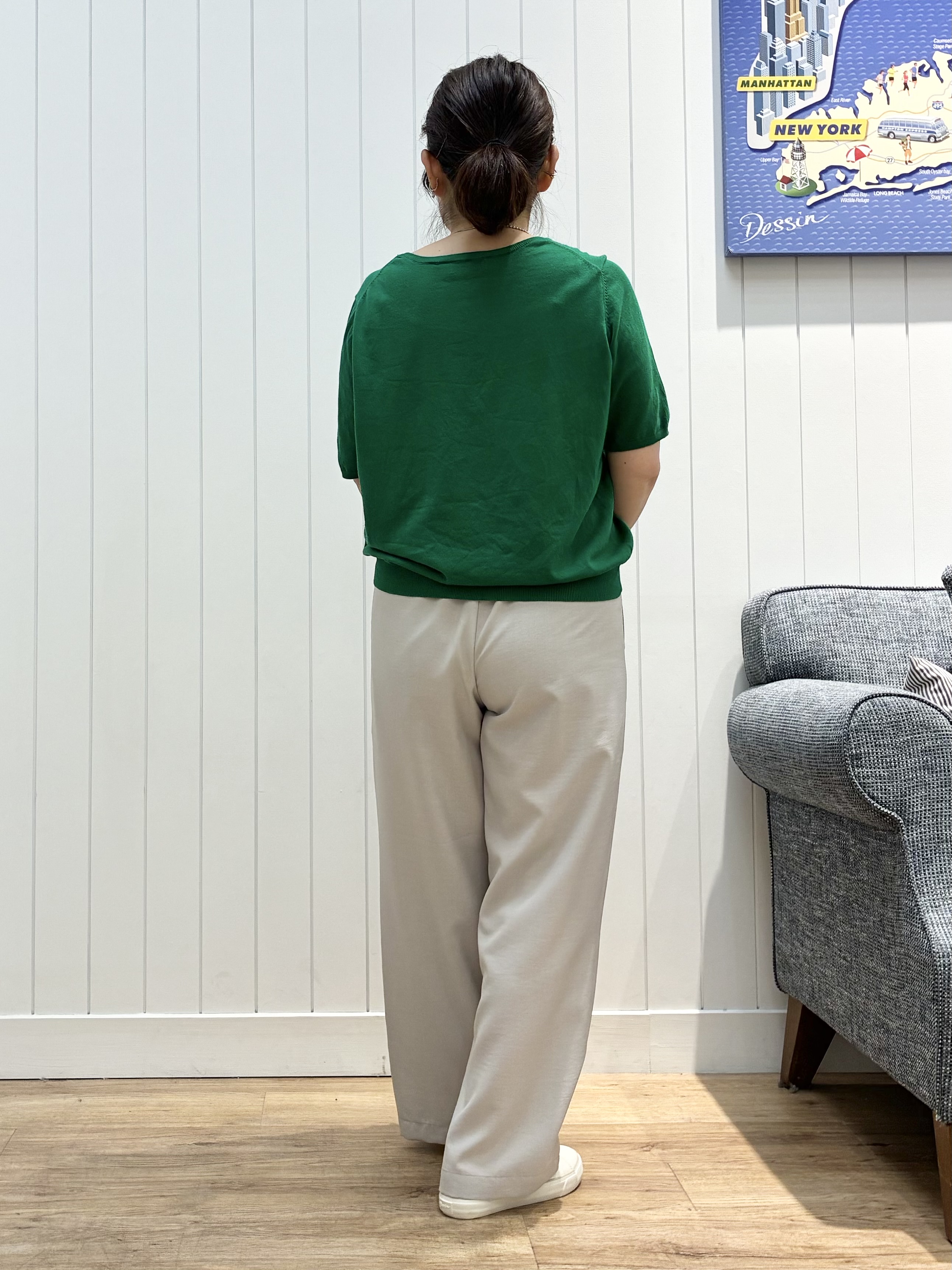 msatoさんの「Dessin｜【9色展開/接触冷感/UVカット】ドライタッチサマーニットT」を使ったコーディネート
