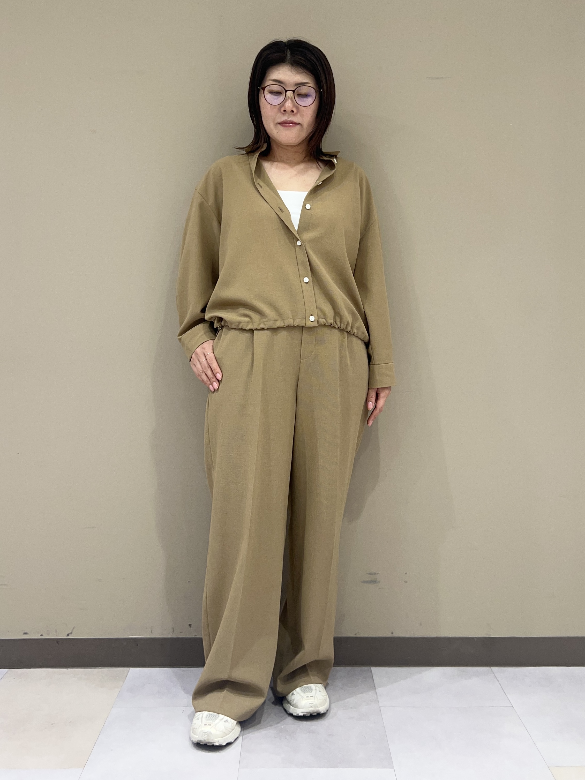 fukuさんの「UNTITLED｜【セットアップ可/UVカット/接触冷感】エアリークールドロストシャツ」を使ったコーディネート