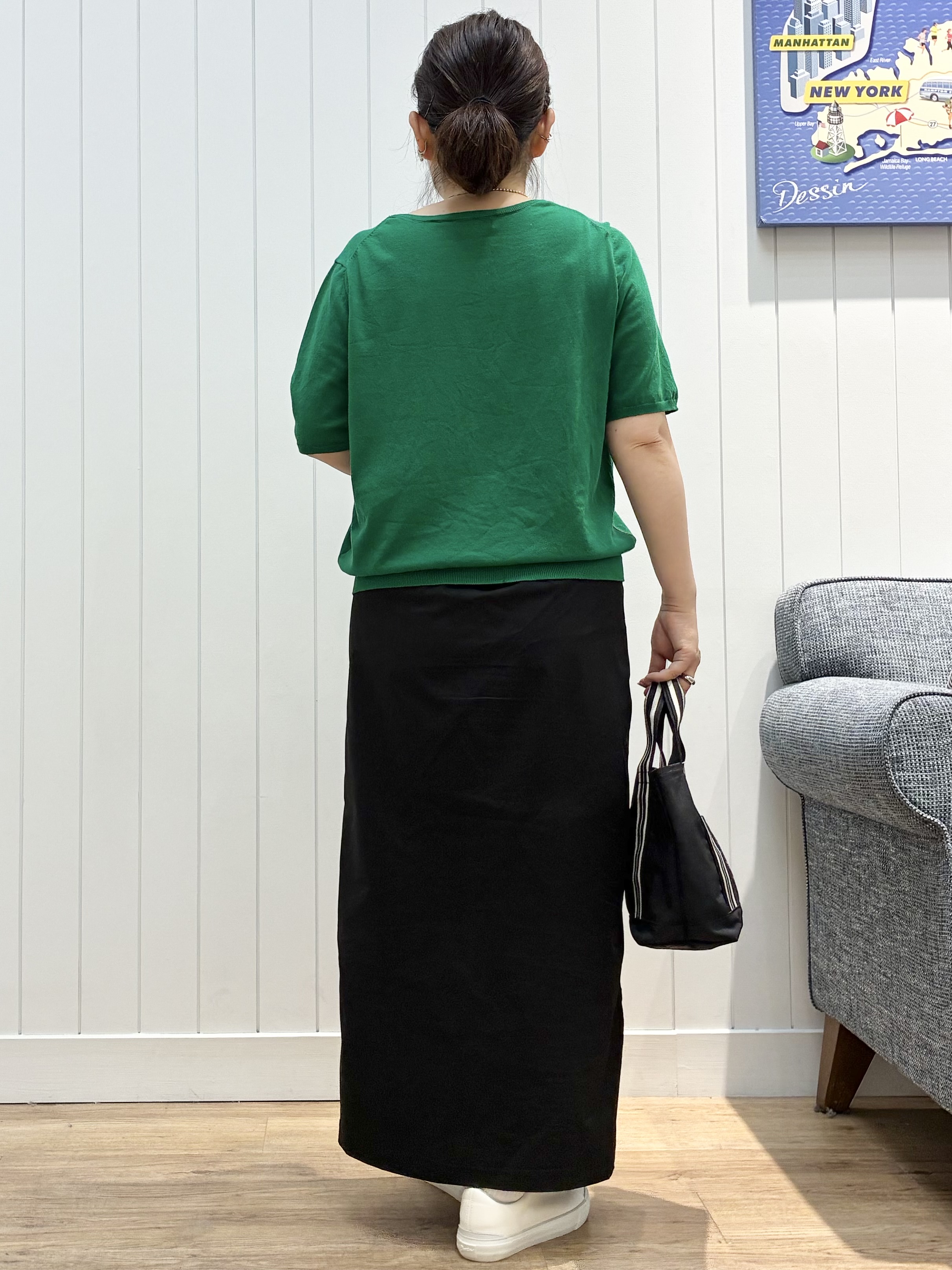 msatoさんの「Dessin｜【9色展開/接触冷感/UVカット】ドライタッチサマーニットT」を使ったコーディネート