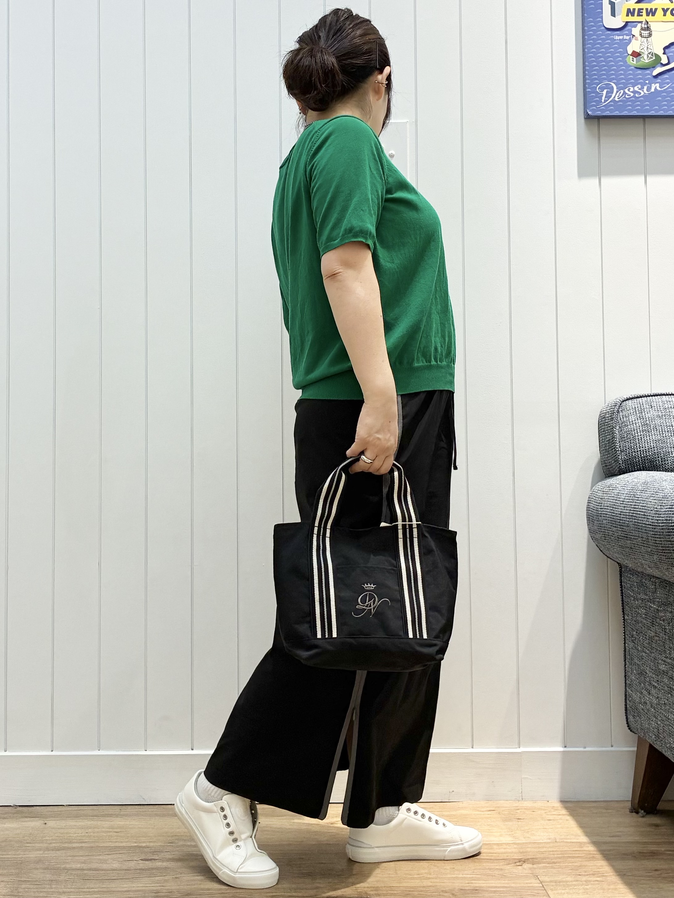 msatoさんの「Dessin｜【9色展開/接触冷感/UVカット】ドライタッチサマーニットT」を使ったコーディネート