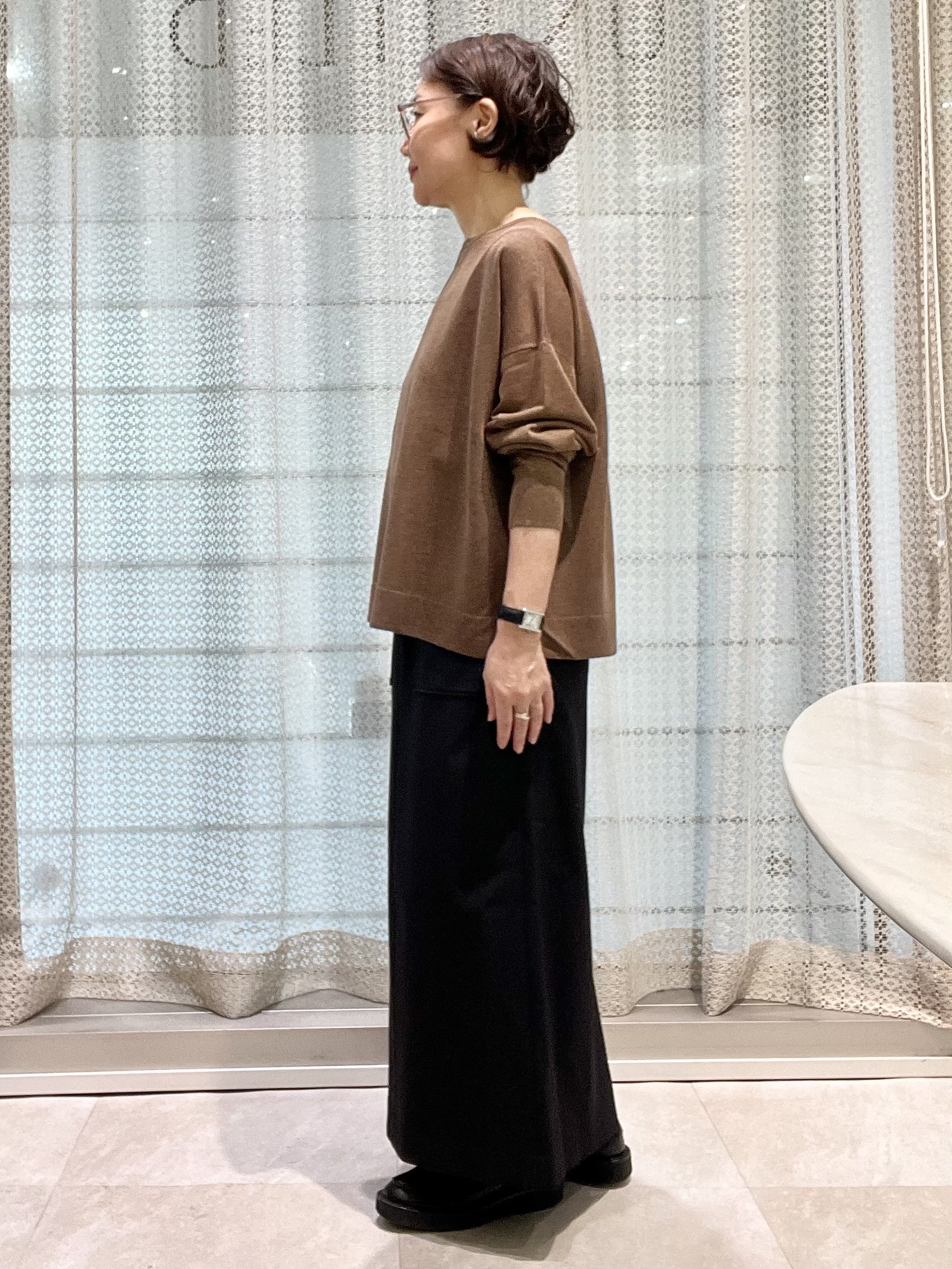 ymさんの「UNTITLED｜【アンサンブル可】前後2WAYカーディガン」を使ったコーディネート