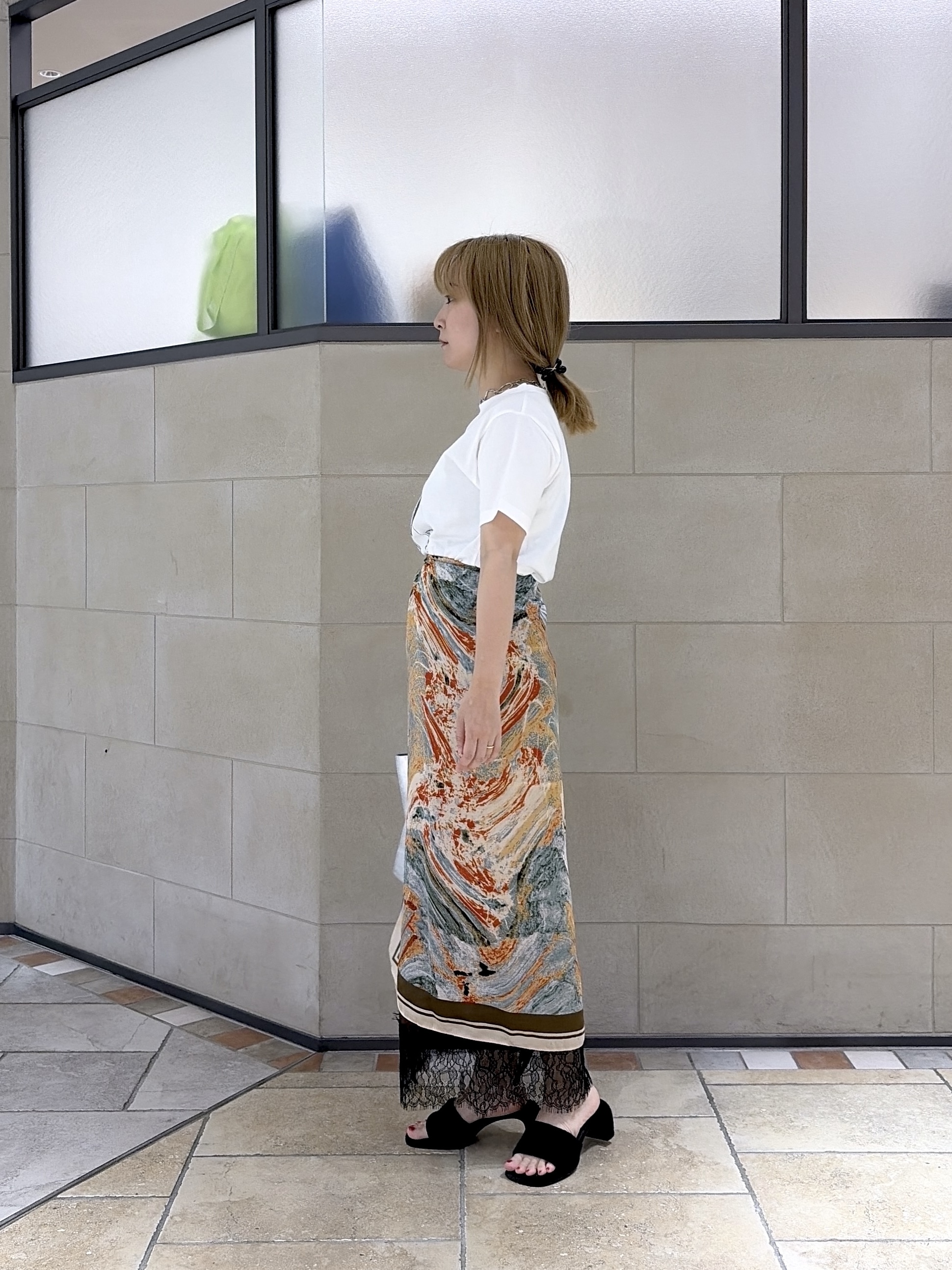 よねさんの「INDIVI｜フレンチブルTシャツ」を使ったコーディネート