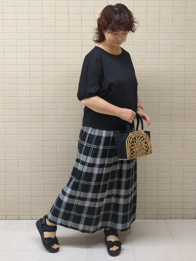 ハム太郎さんの「Reflect｜【UVカット／接触冷感／吸水速乾】ギャザースリーブカットソー」を使ったコーディネート