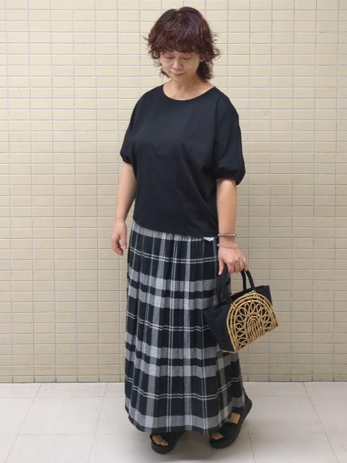 ハム太郎さんの「Reflect｜【UVカット／接触冷感／吸水速乾】ギャザースリーブカットソー」を使ったコーディネート