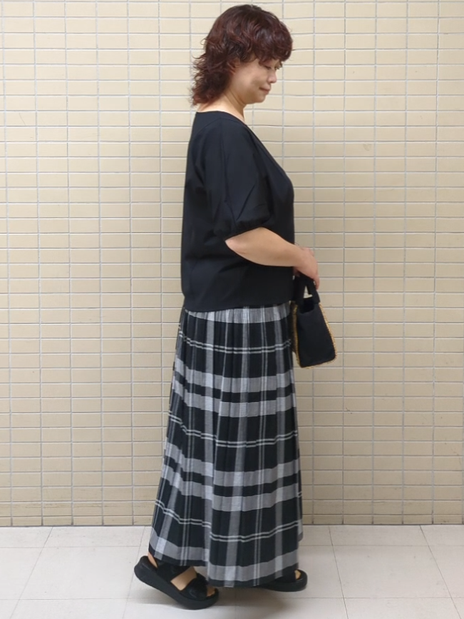 ハム太郎さんの「Reflect｜【UVカット／接触冷感／吸水速乾】ギャザースリーブカットソー」を使ったコーディネート