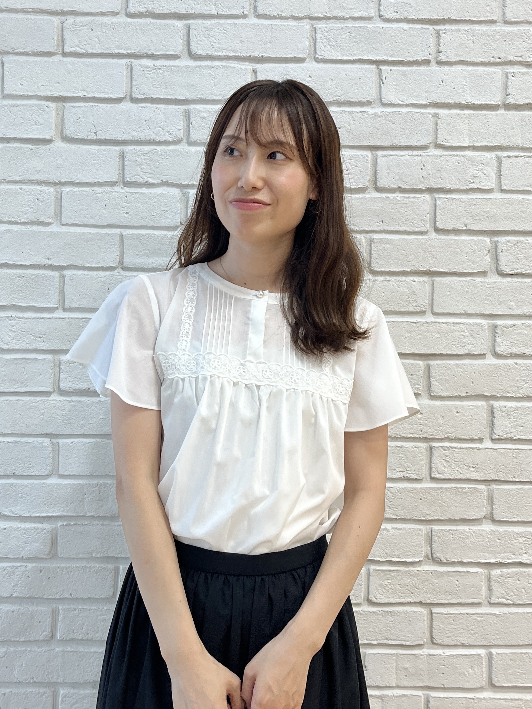 はばさんの「Couture brooch｜レースハギブラウス」を使ったコーディネート