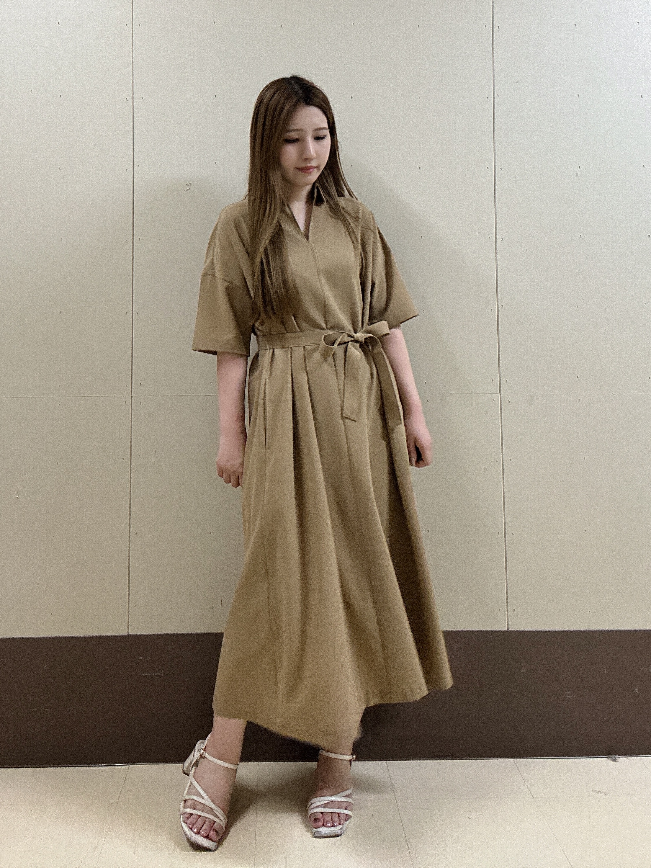 rimaさんの「UNTITLED｜【UVカット/接触冷感/通気性】エアリークールワンピース」を使ったコーディネート