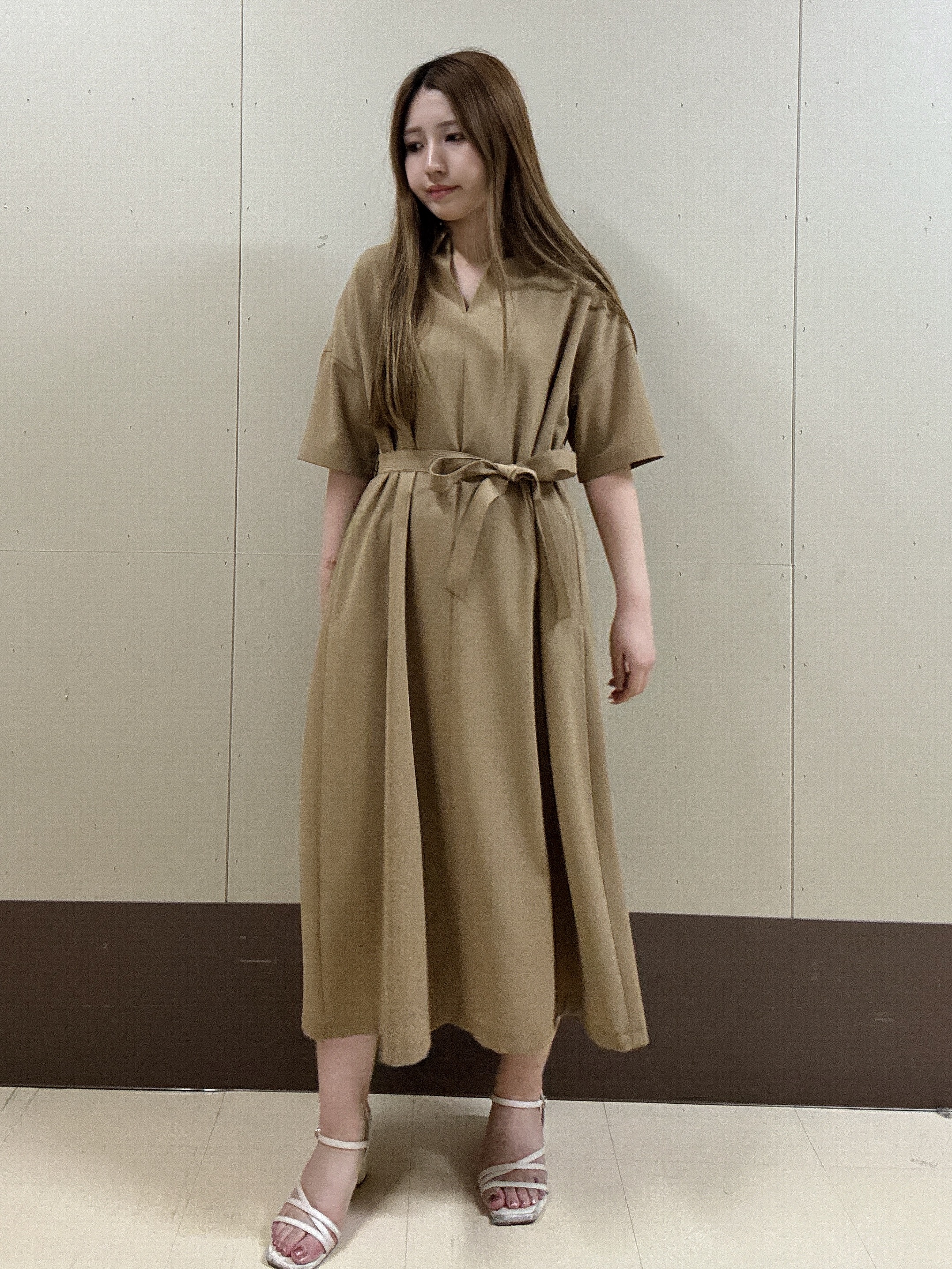 rimaさんの「UNTITLED｜【UVカット/接触冷感/通気性】エアリークールワンピース」を使ったコーディネート