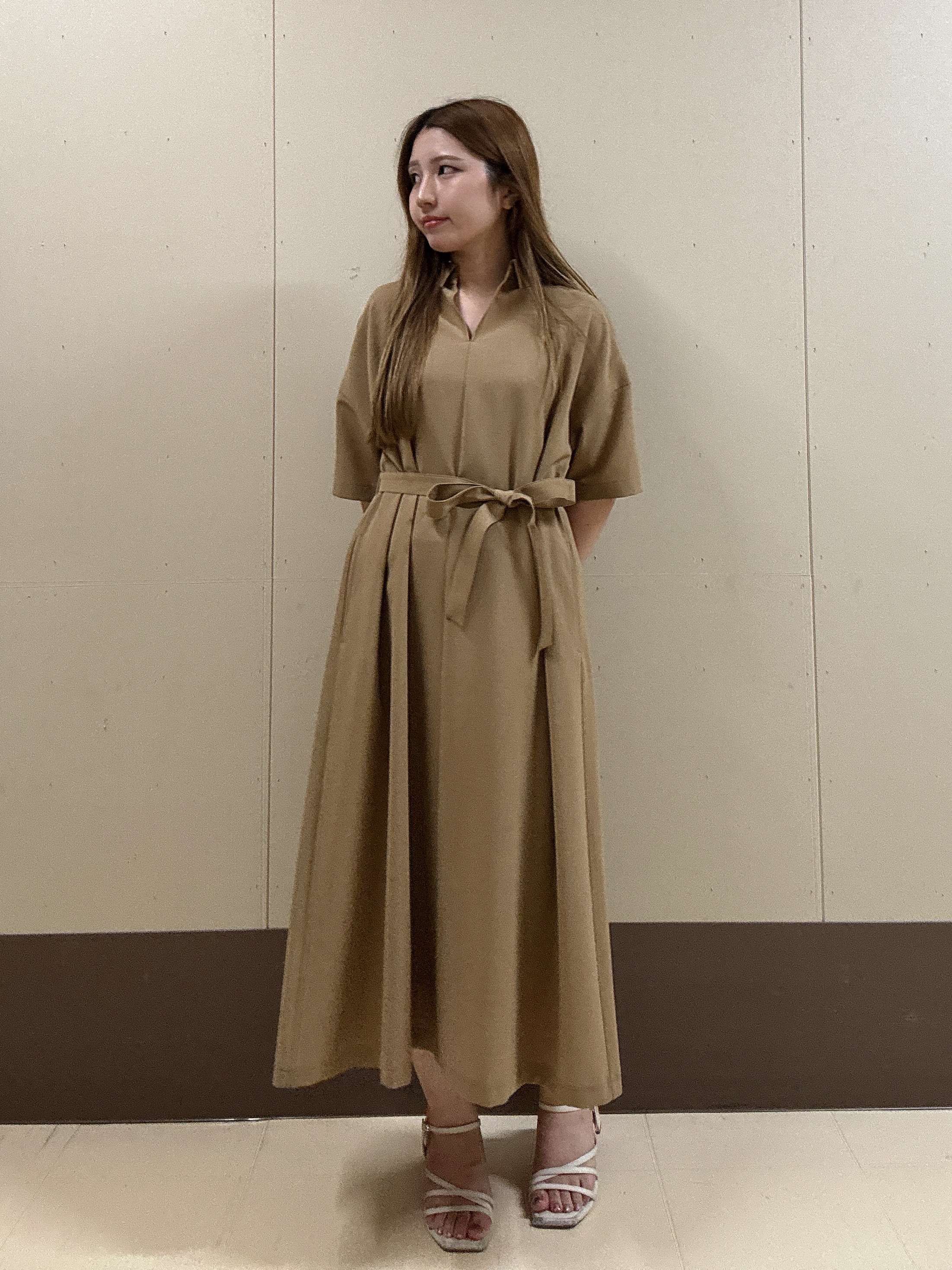 rimaさんの「UNTITLED｜【UVカット/接触冷感/通気性】エアリークールワンピース」を使ったコーディネート