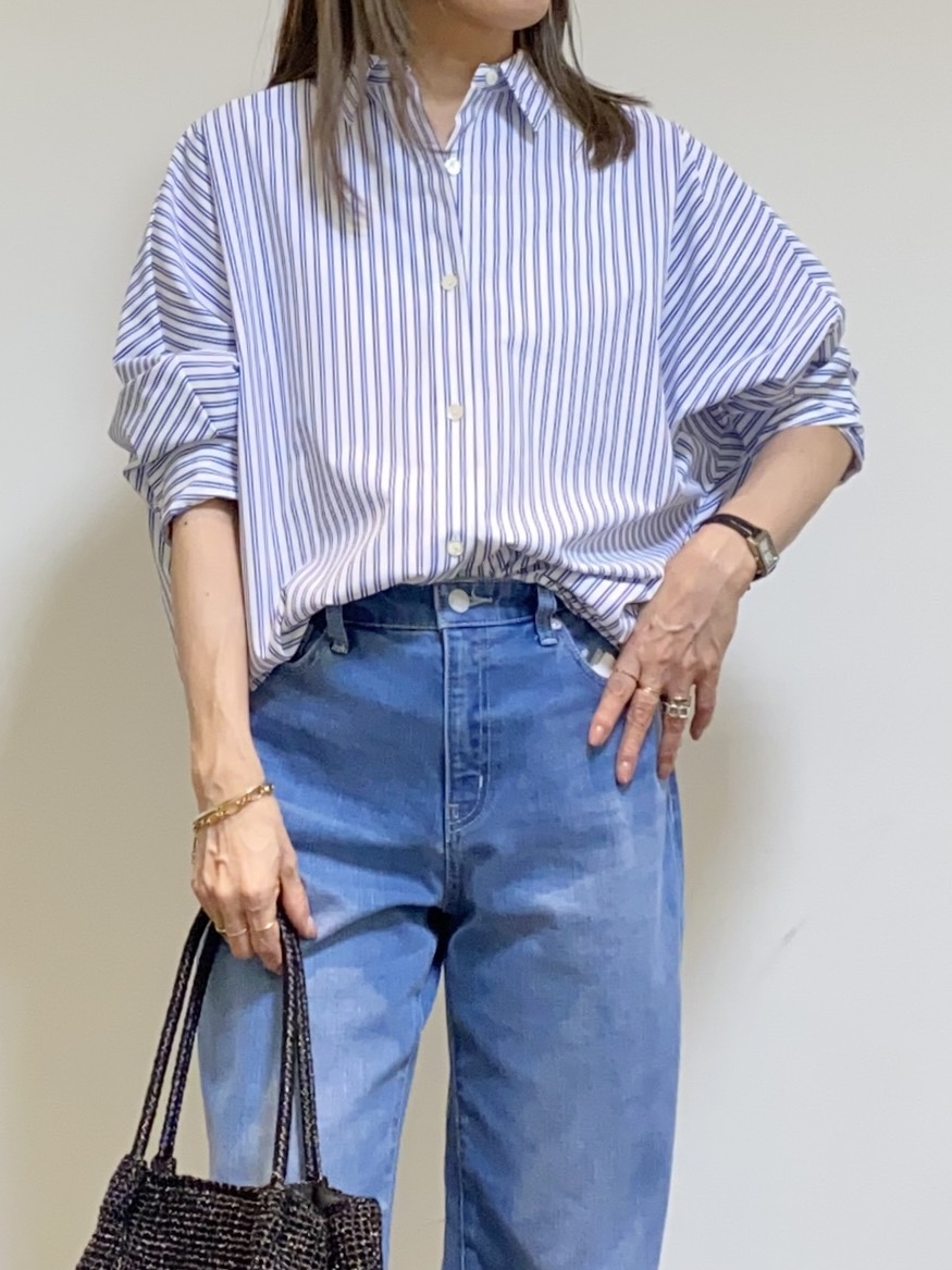 tomoさんの「UNTITLED｜【接触冷感/吸水速乾/UVカット】ドルマンスリーブシャツ」を使ったコーディネート