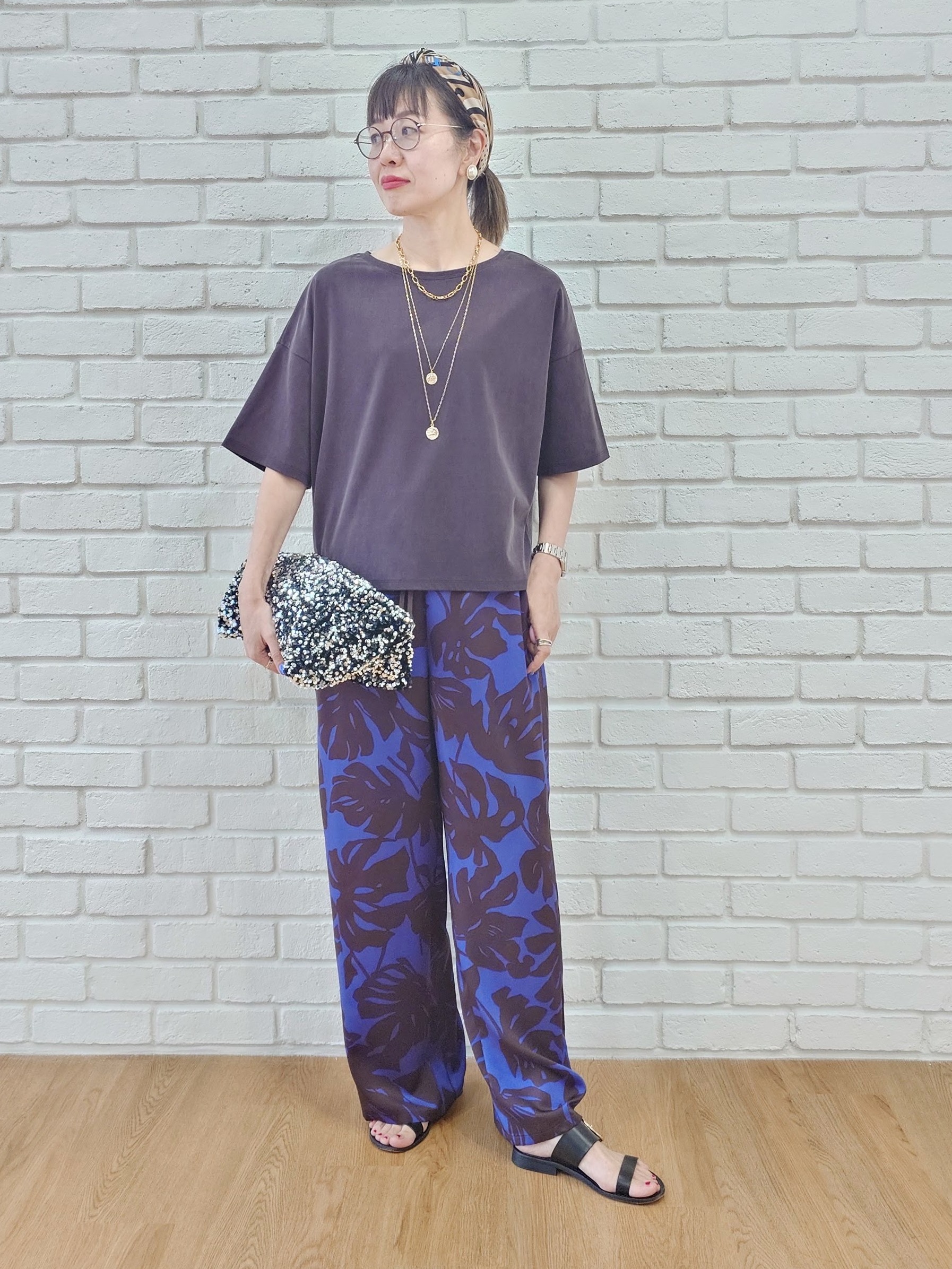 MUTSUKOさんの「UNTITLED｜【セットアップ可/接触冷感】ヴィンテージライクプルオーバー」を使ったコーディネート