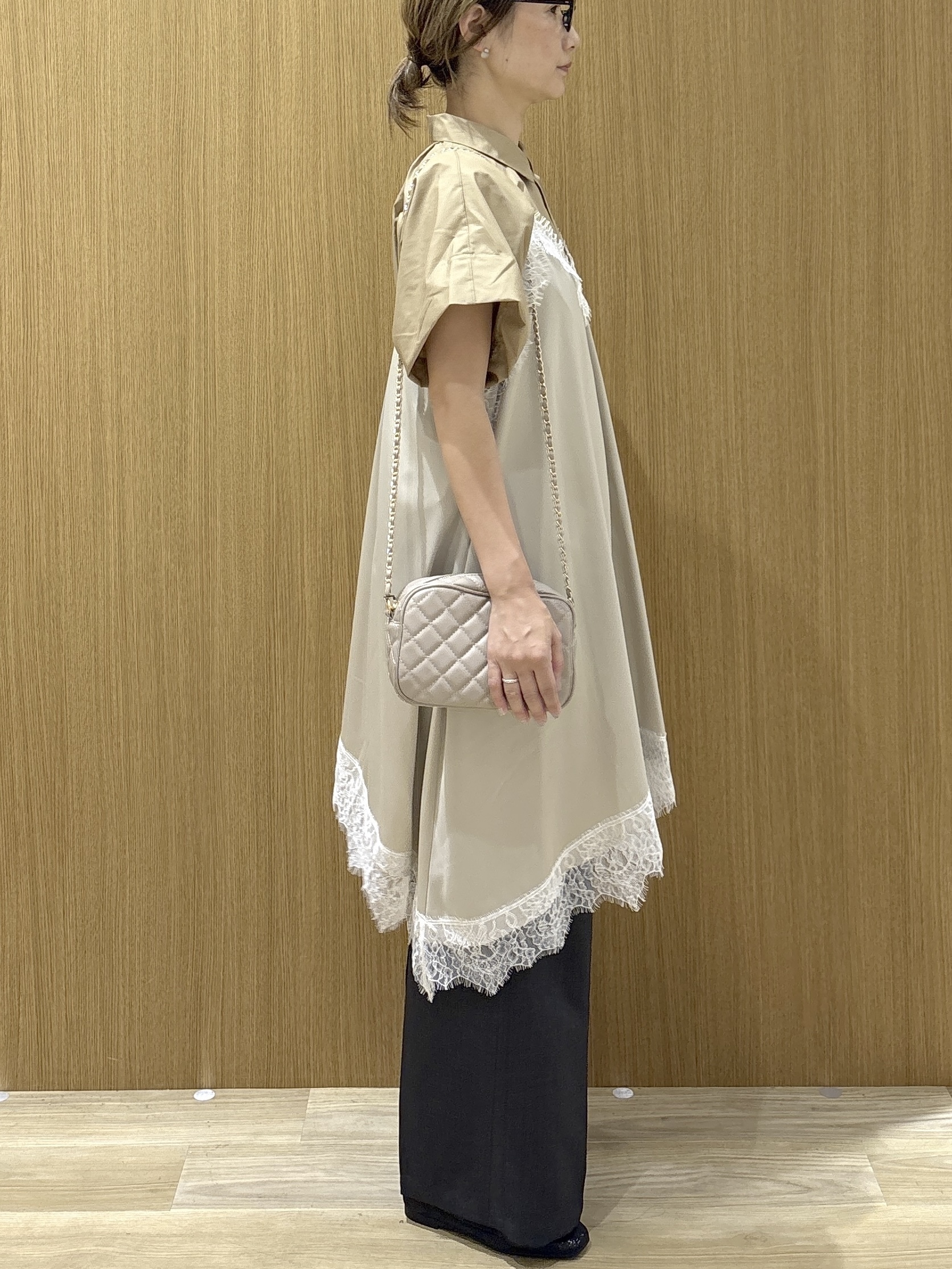 たけねぇさんの「OPAQUE.CLIP｜タックニュアンスフォルムシャツ【洗濯機OK】」を使ったコーディネート