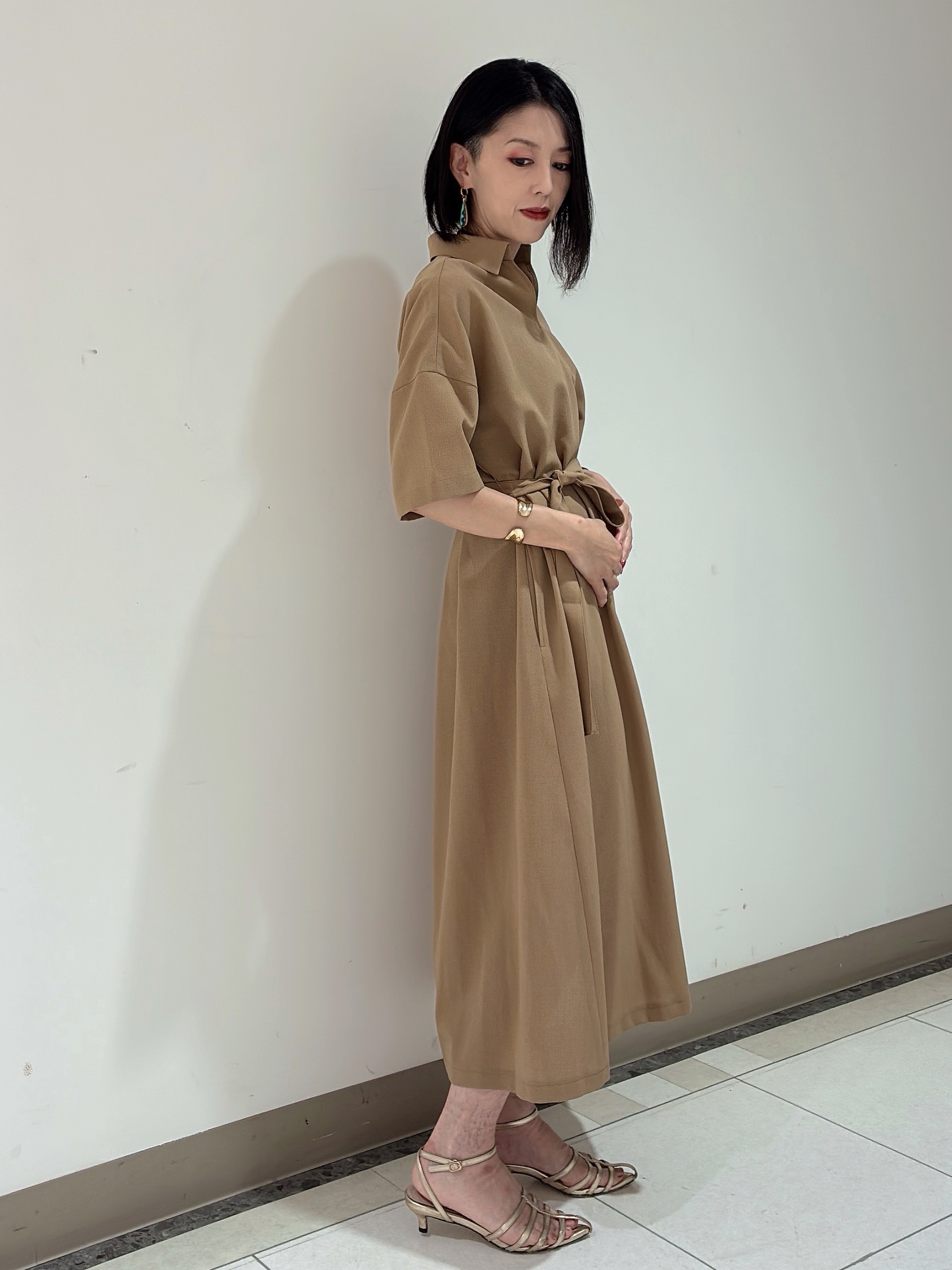 環さんの「UNTITLED｜【UVカット/接触冷感/通気性】エアリークールワンピース」を使ったコーディネート