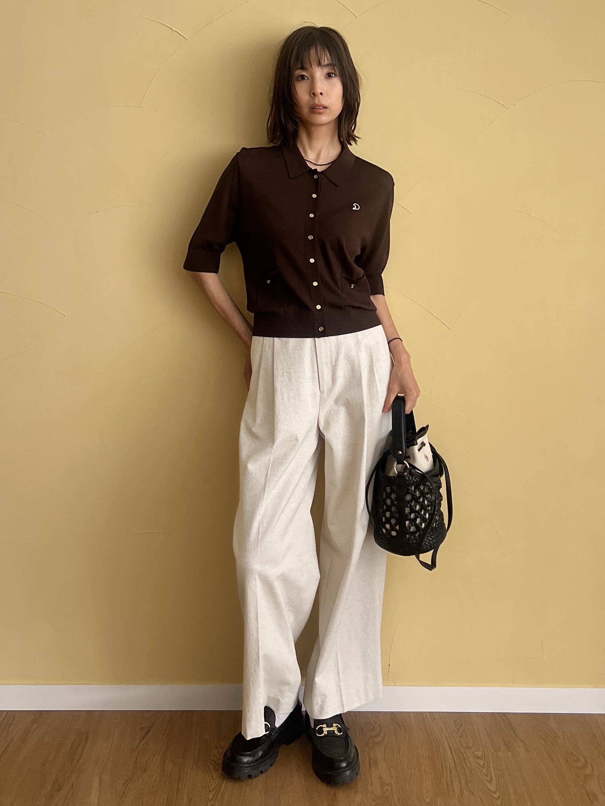 misaさんの「DRESSTERIOR｜UV接触冷感シアーカーディガン」を使ったコーディネート