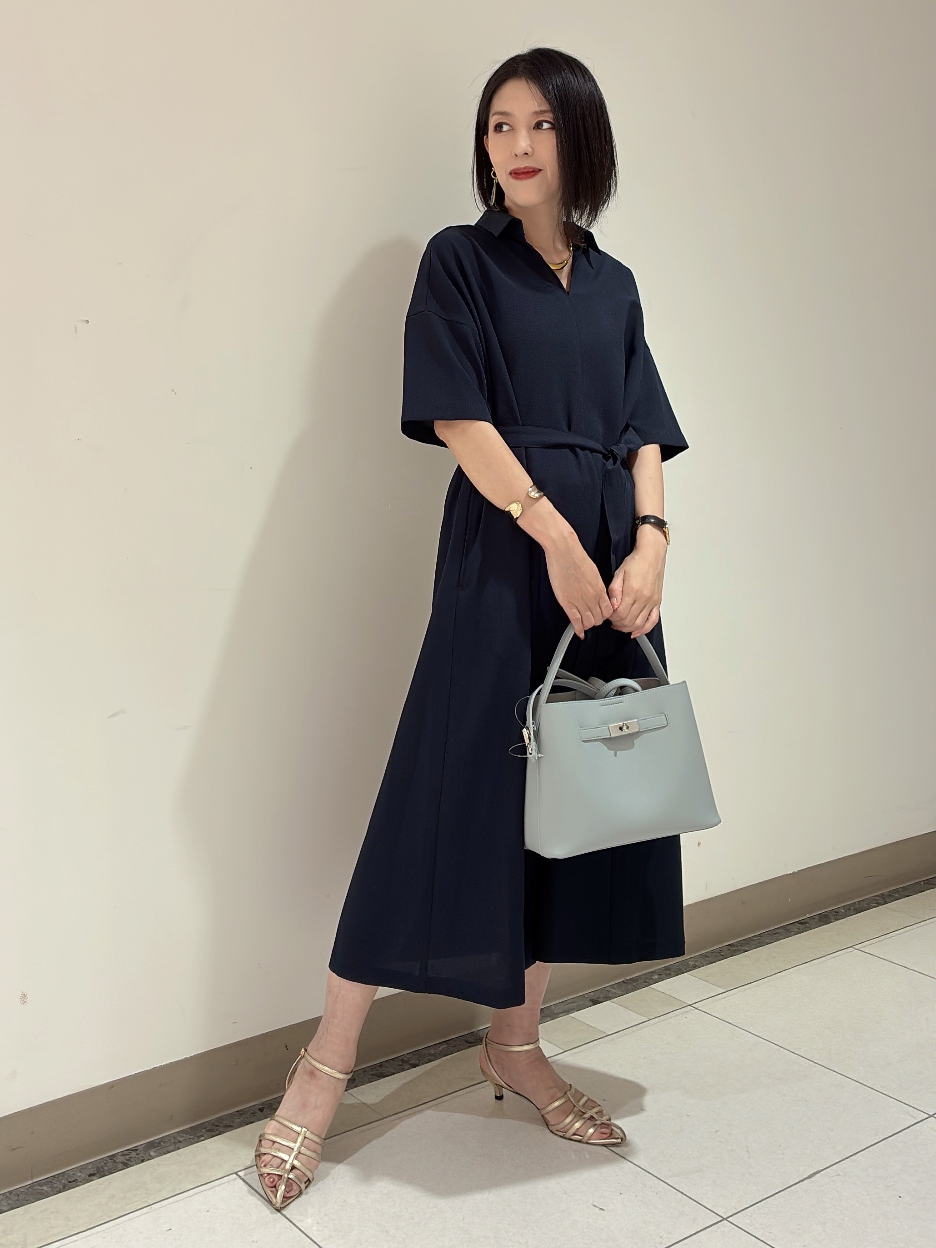 環さんの「UNTITLED｜【UVカット/接触冷感/通気性】エアリークールワンピース」を使ったコーディネート