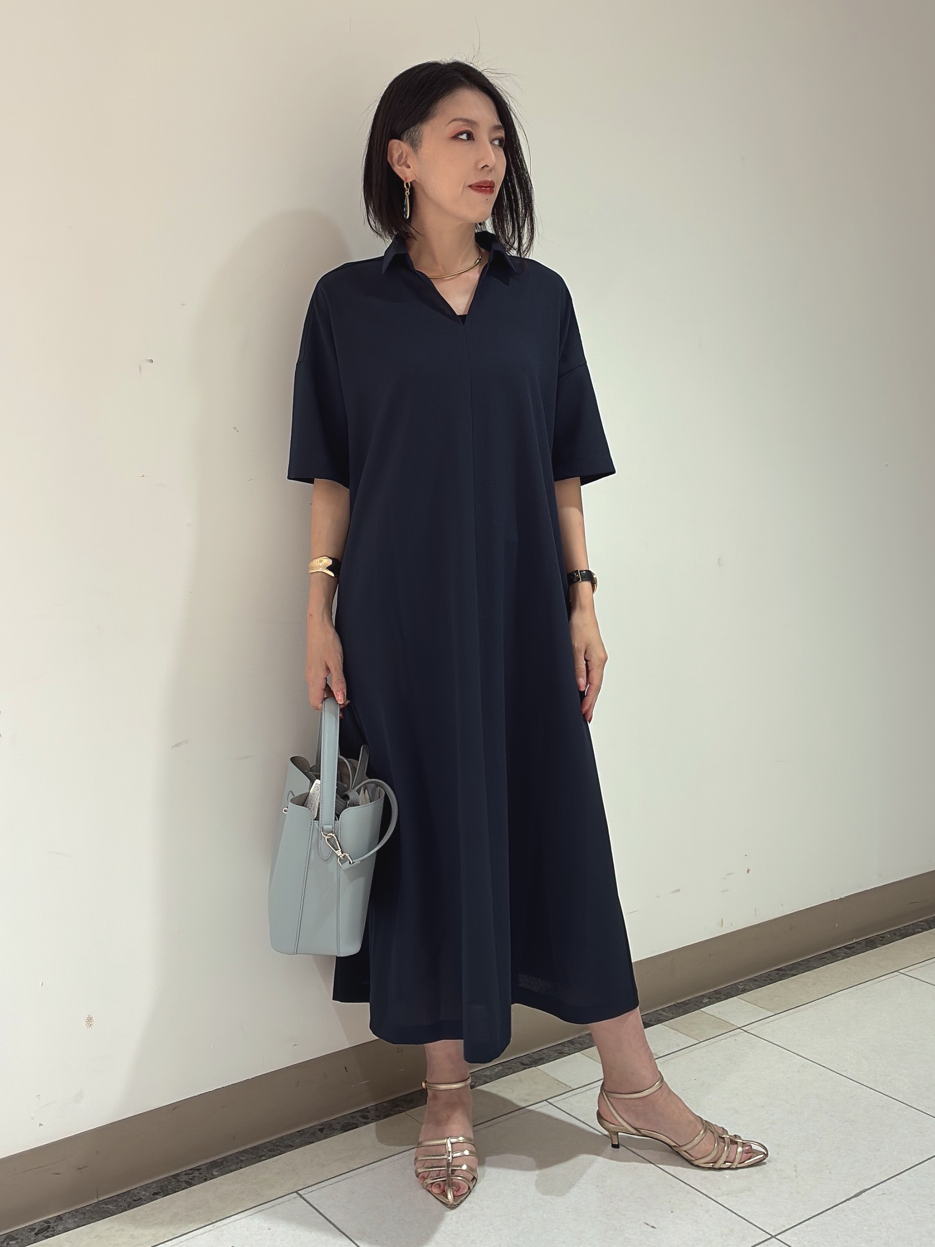 環さんの「UNTITLED｜【UVカット/接触冷感/通気性】エアリークールワンピース」を使ったコーディネート