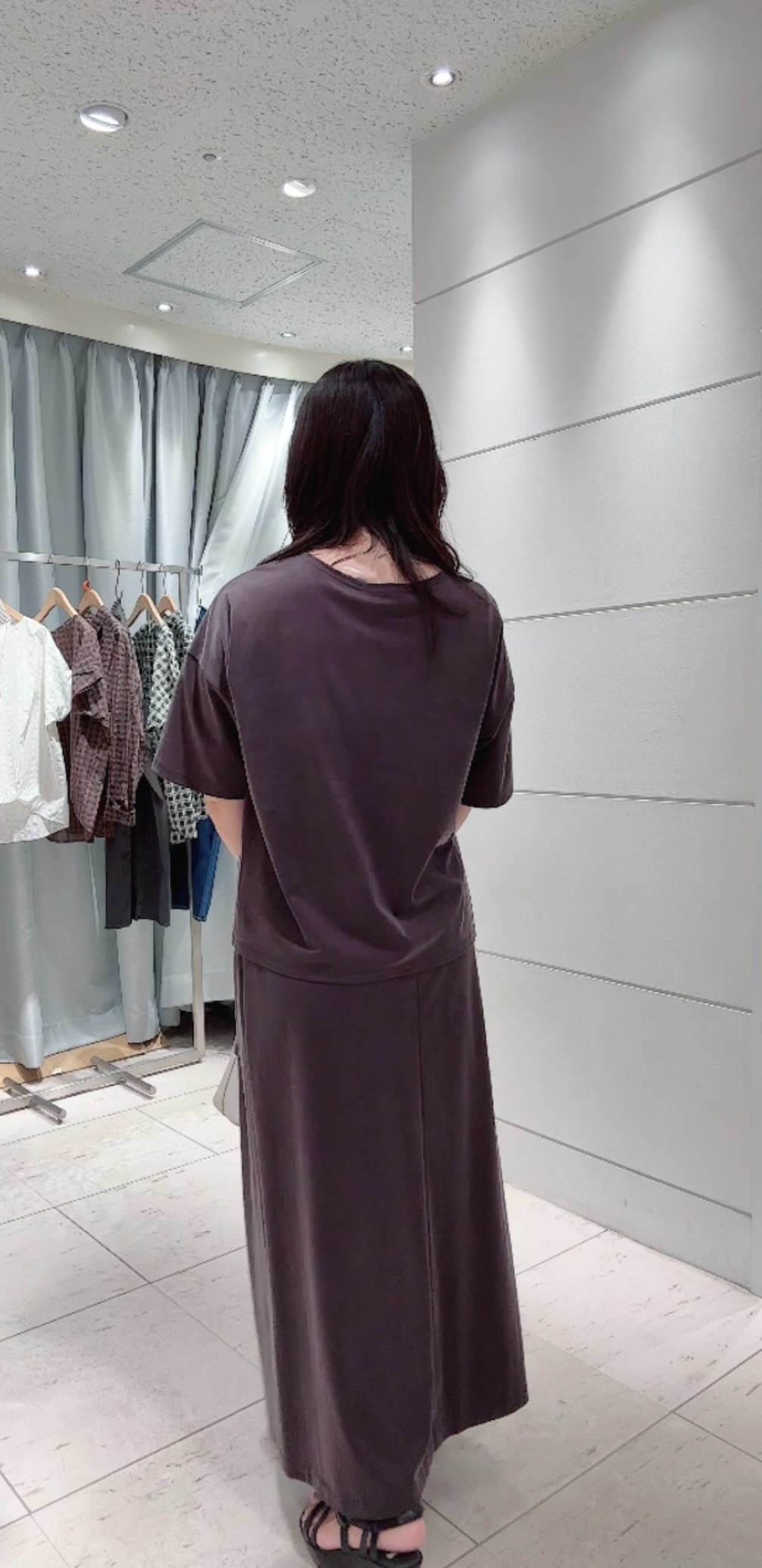 misaさんの「UNTITLED｜【セットアップ可/接触冷感】ヴィンテージライクドルマンカットソー」を使ったコーディネート